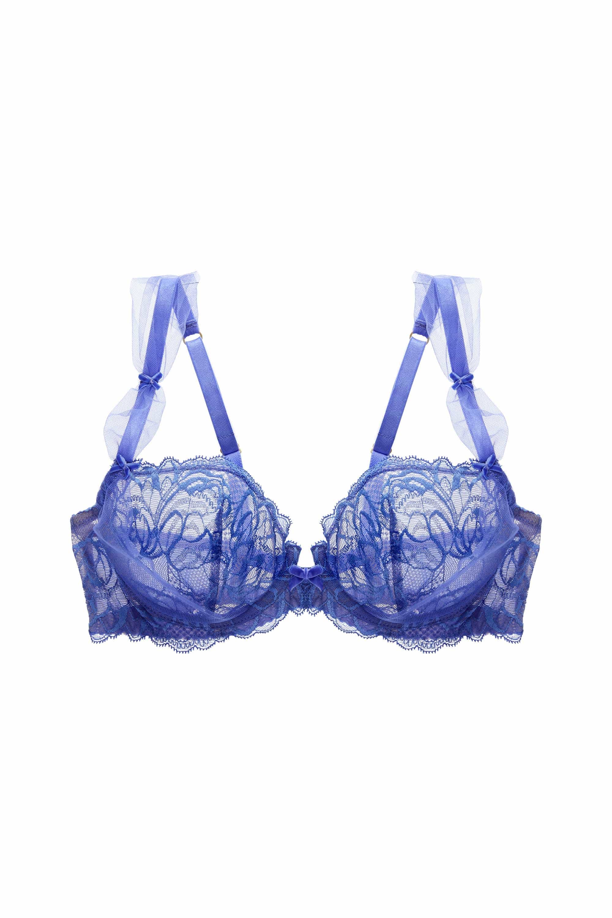 Gwendolline Blue Lace Underwire Bra - Image 5