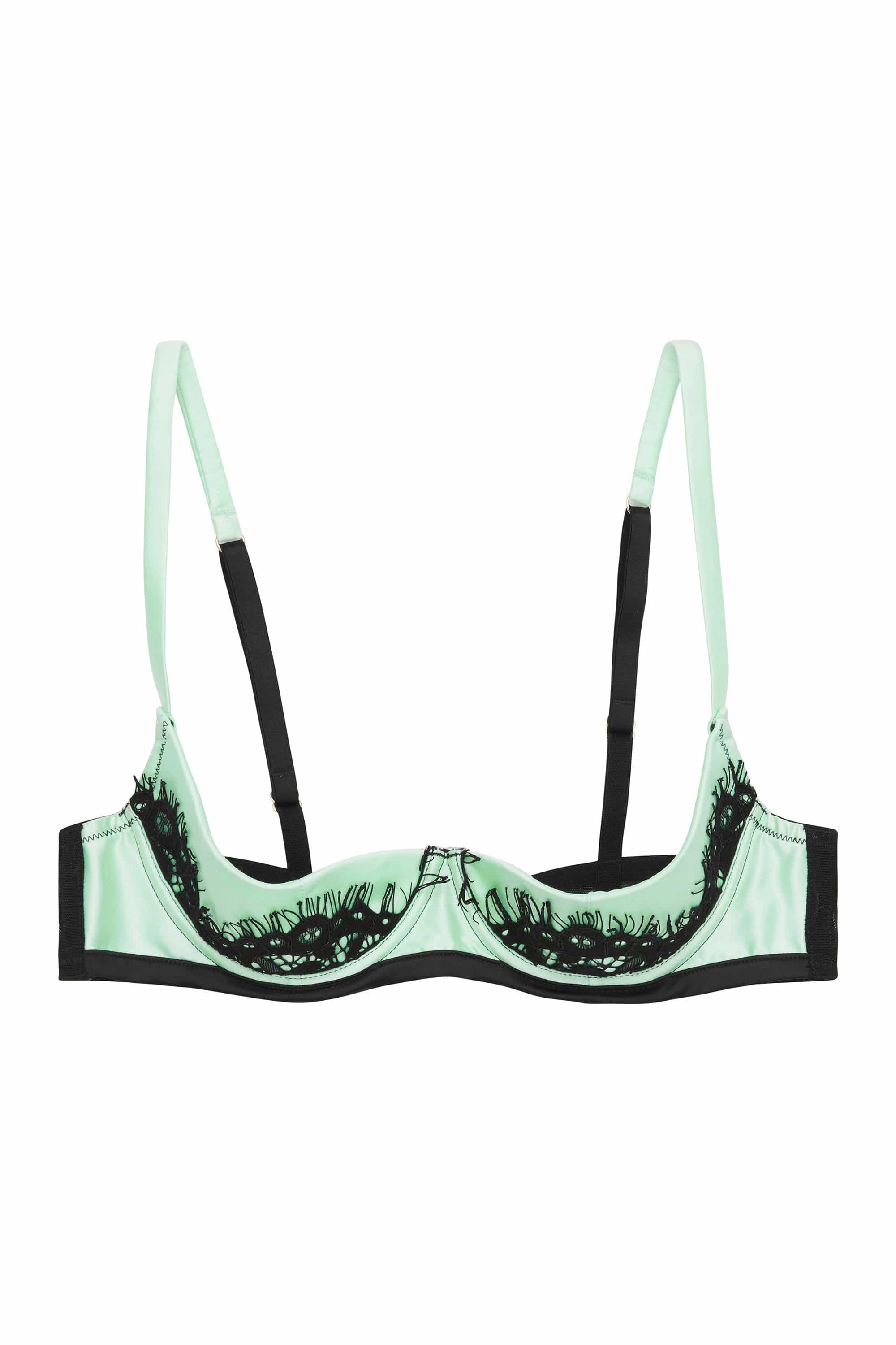 Hedy Mint Curve Lace Quarter Cup Bra - Image 2