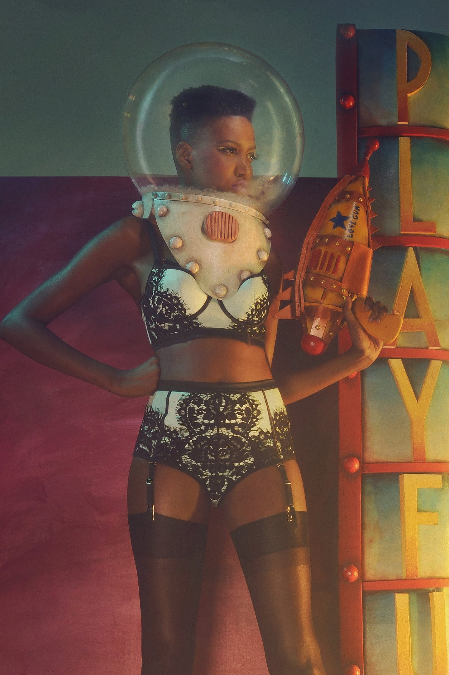 Hedy Mint High Waist Suspender Brief - Image 3