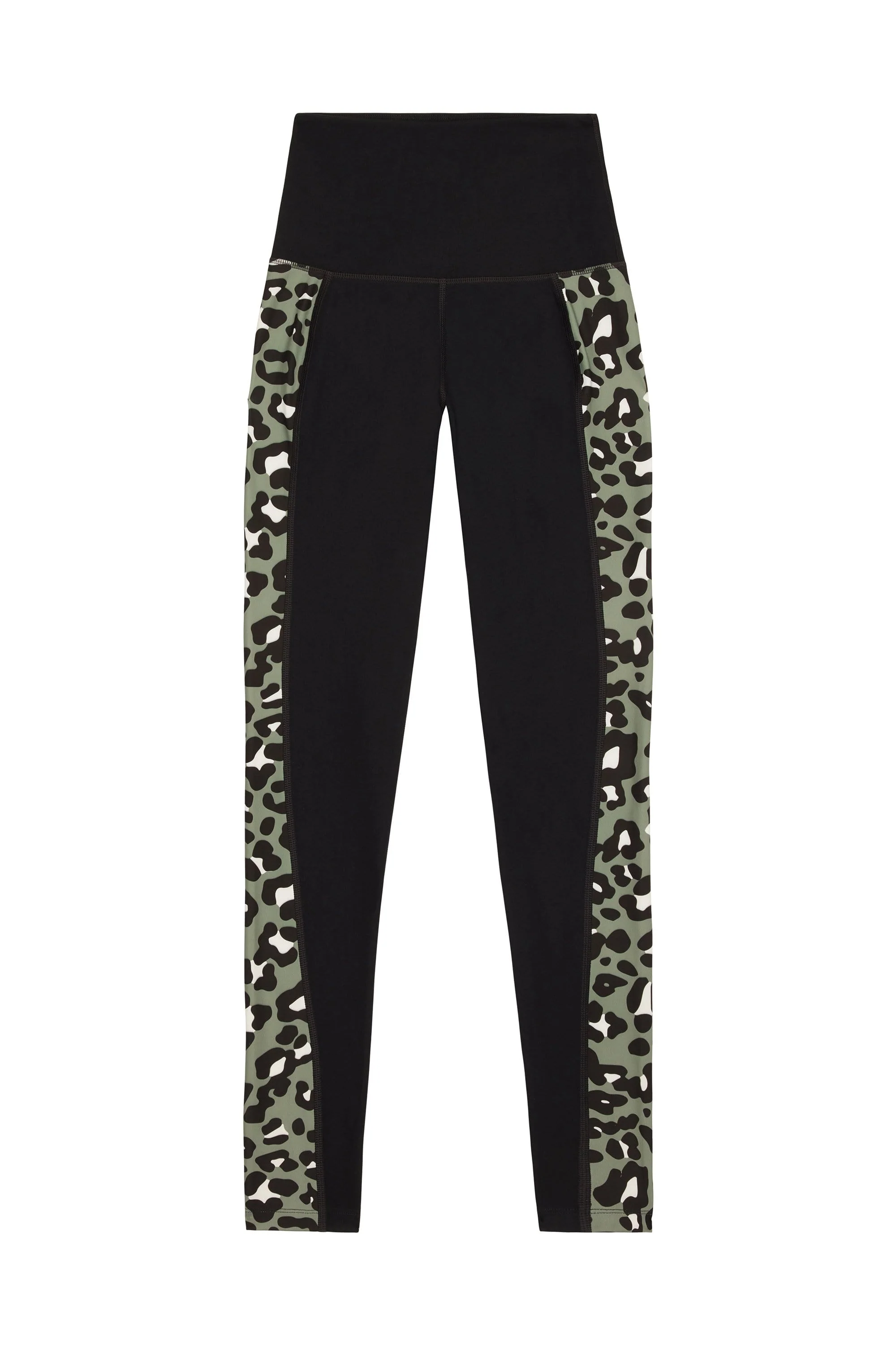 High Waist Panelled Leggings Leopard - Image 3