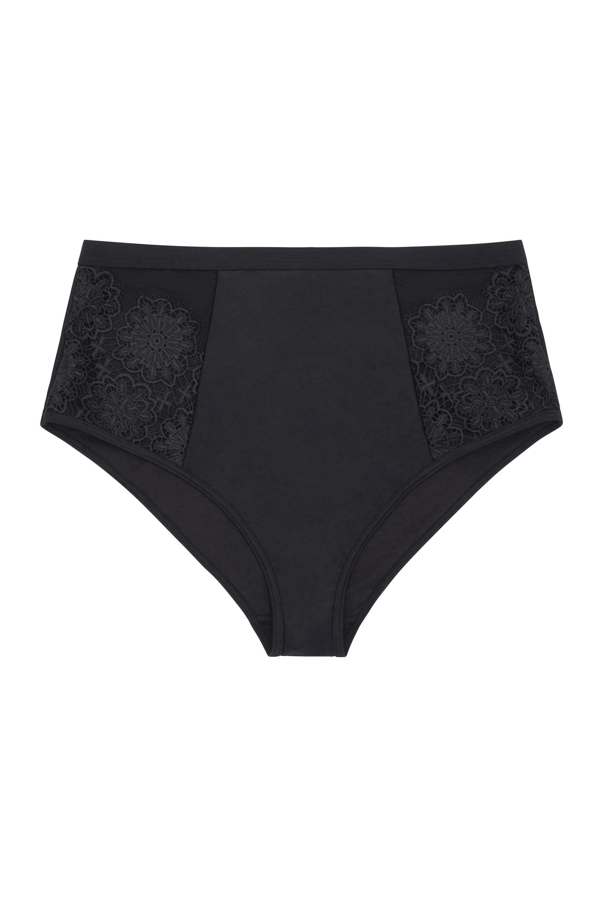 Hunter McGrady Plus Size/Curve Black Lace Panelled Bikini Bottom - Image 2