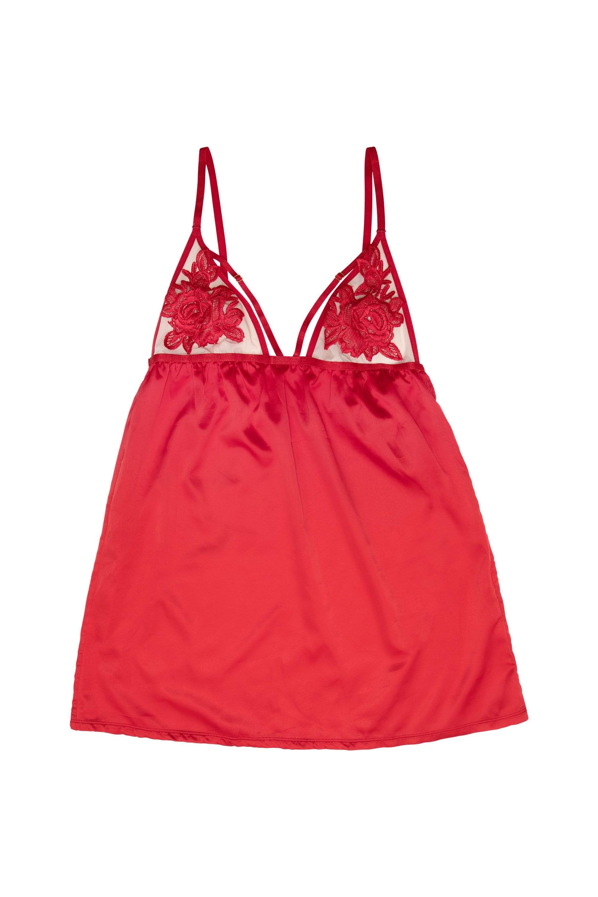 Brooke Red Applique Chemise - Image 4