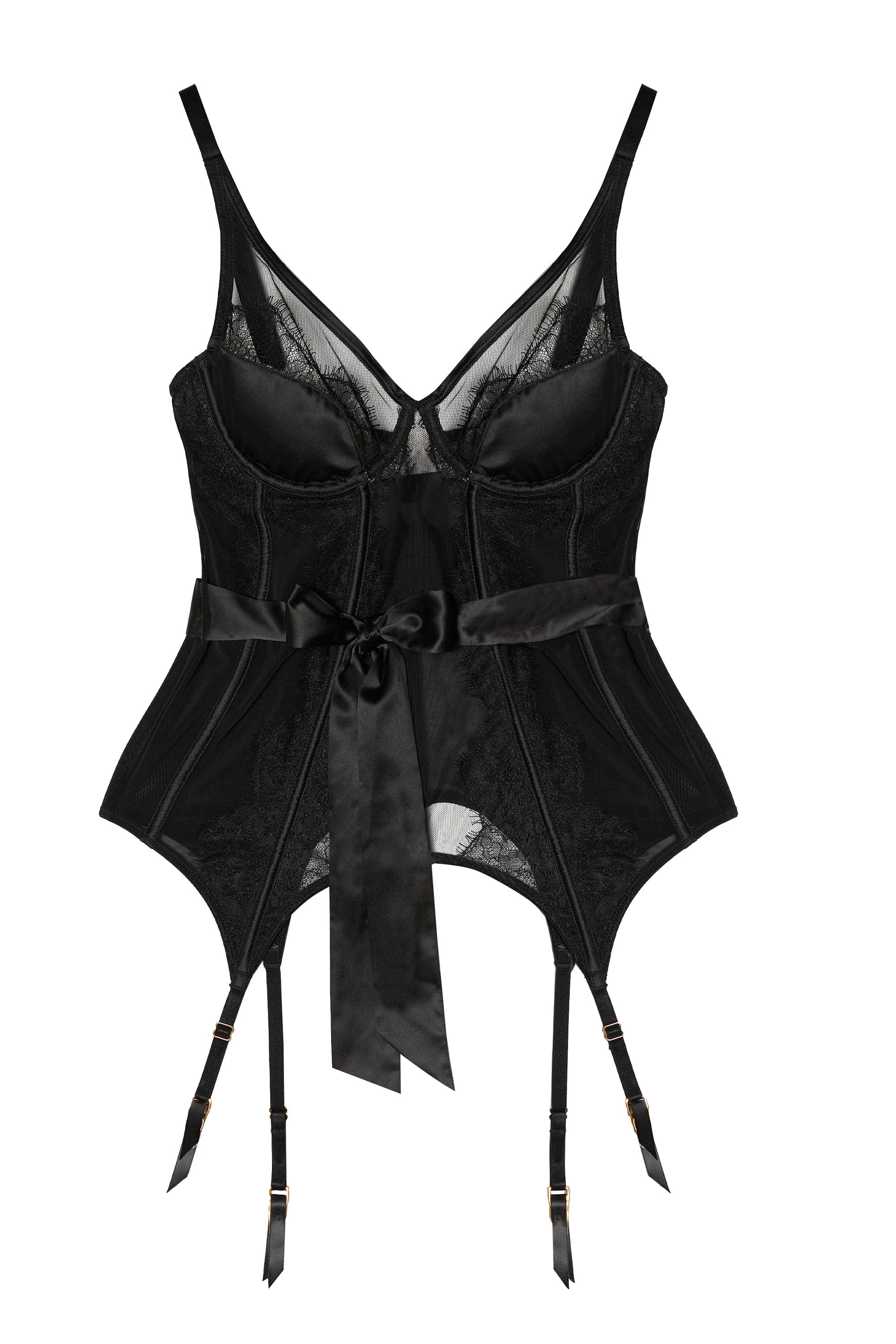 Fabrice Black Lace And Mesh Basque - Image 6