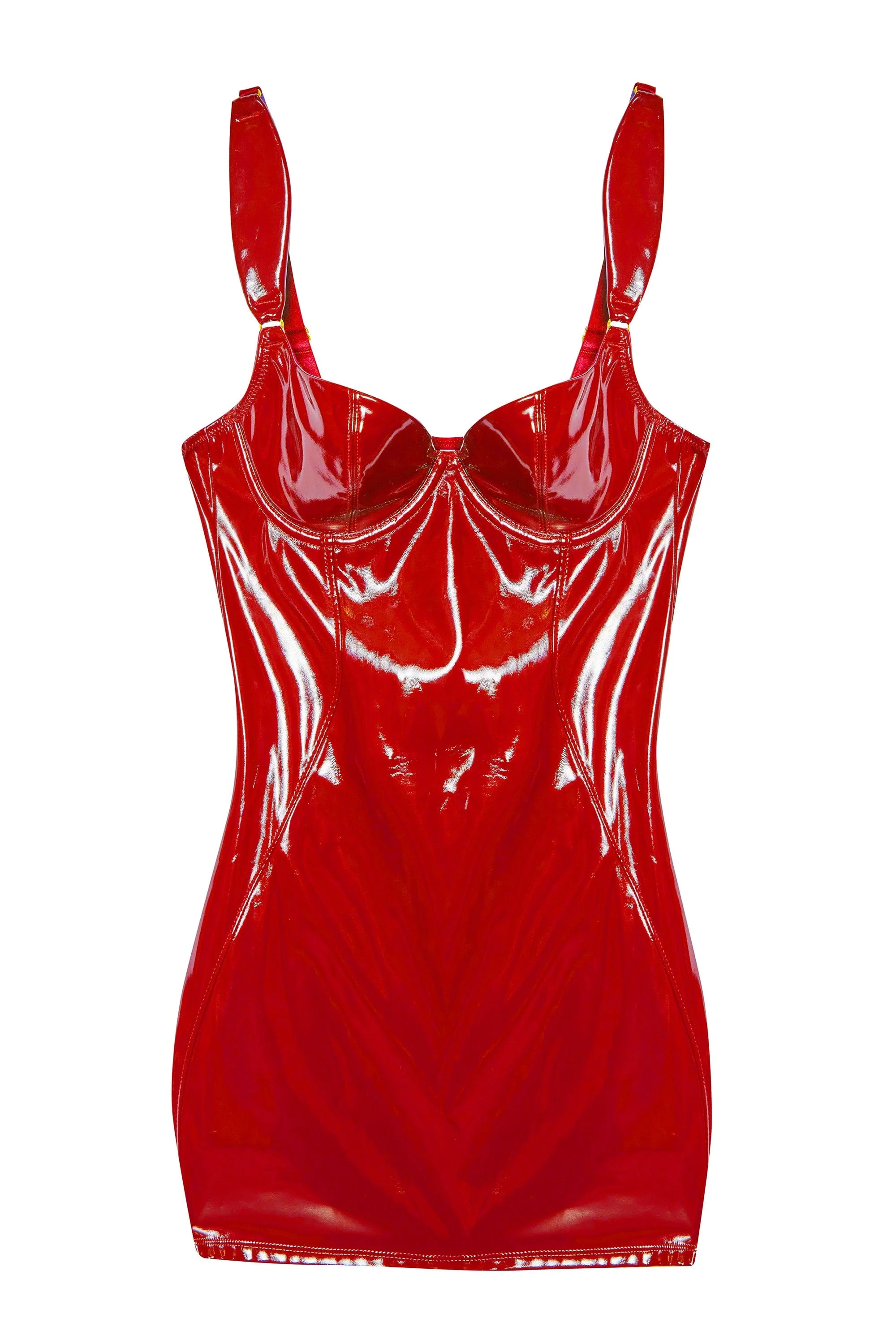 Maxine Red PVC Wired Dress - Image 10