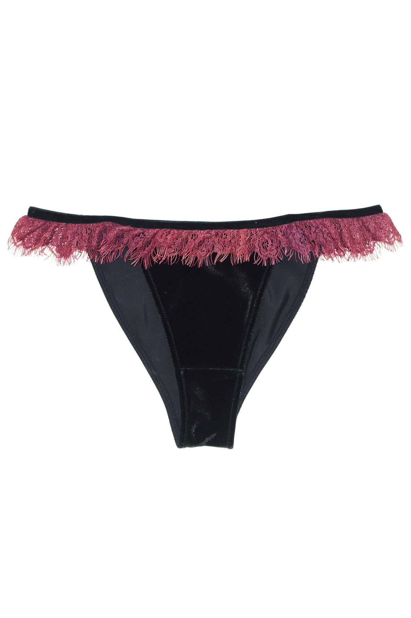 Wolf & Whistle Ilona Velvet and Eyelash Lace Brief - Image 4
