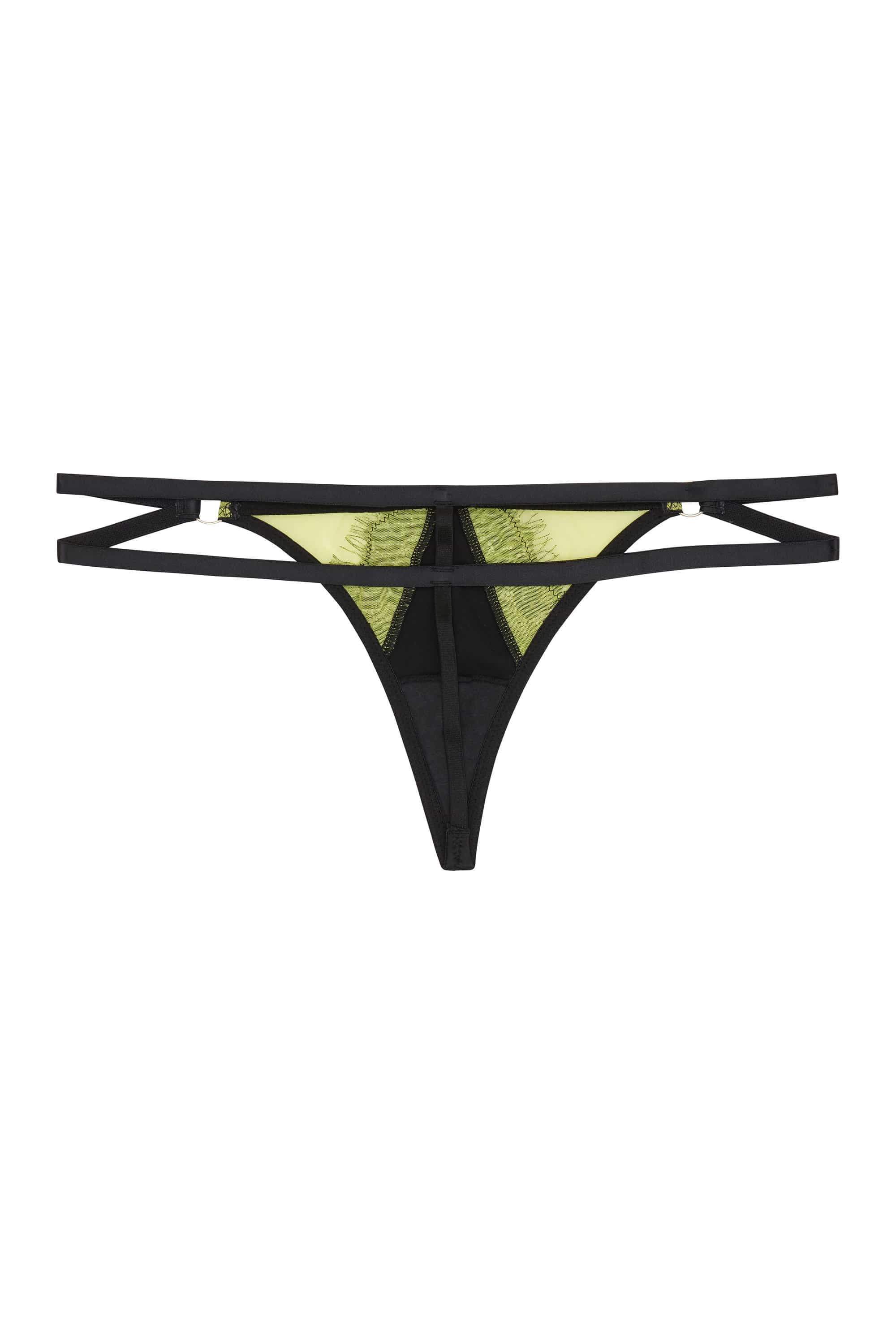 Indigo Lime Strappy Picot Thong - Image 5