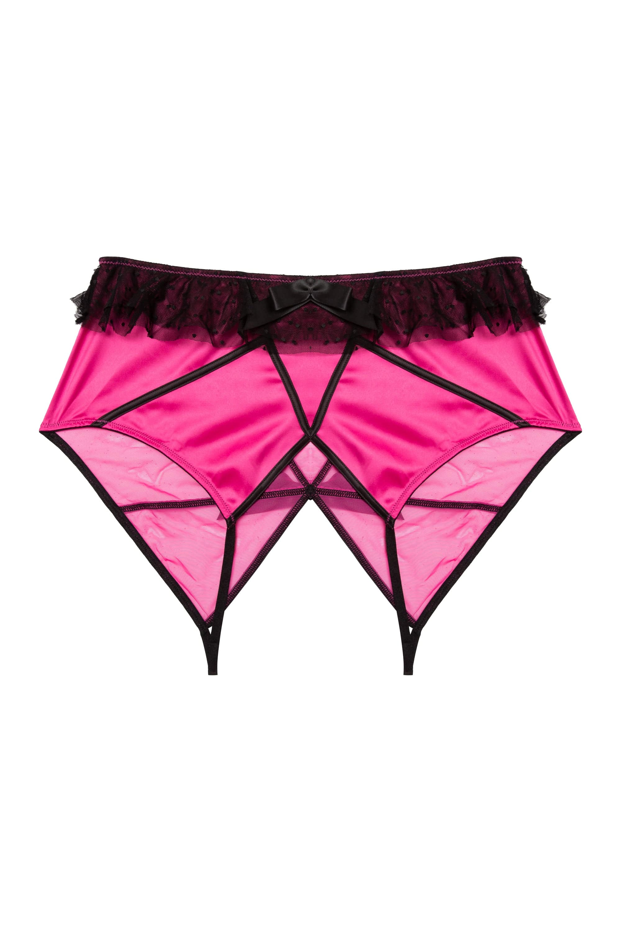 Inga Pink Ruffle Crotchless Brief