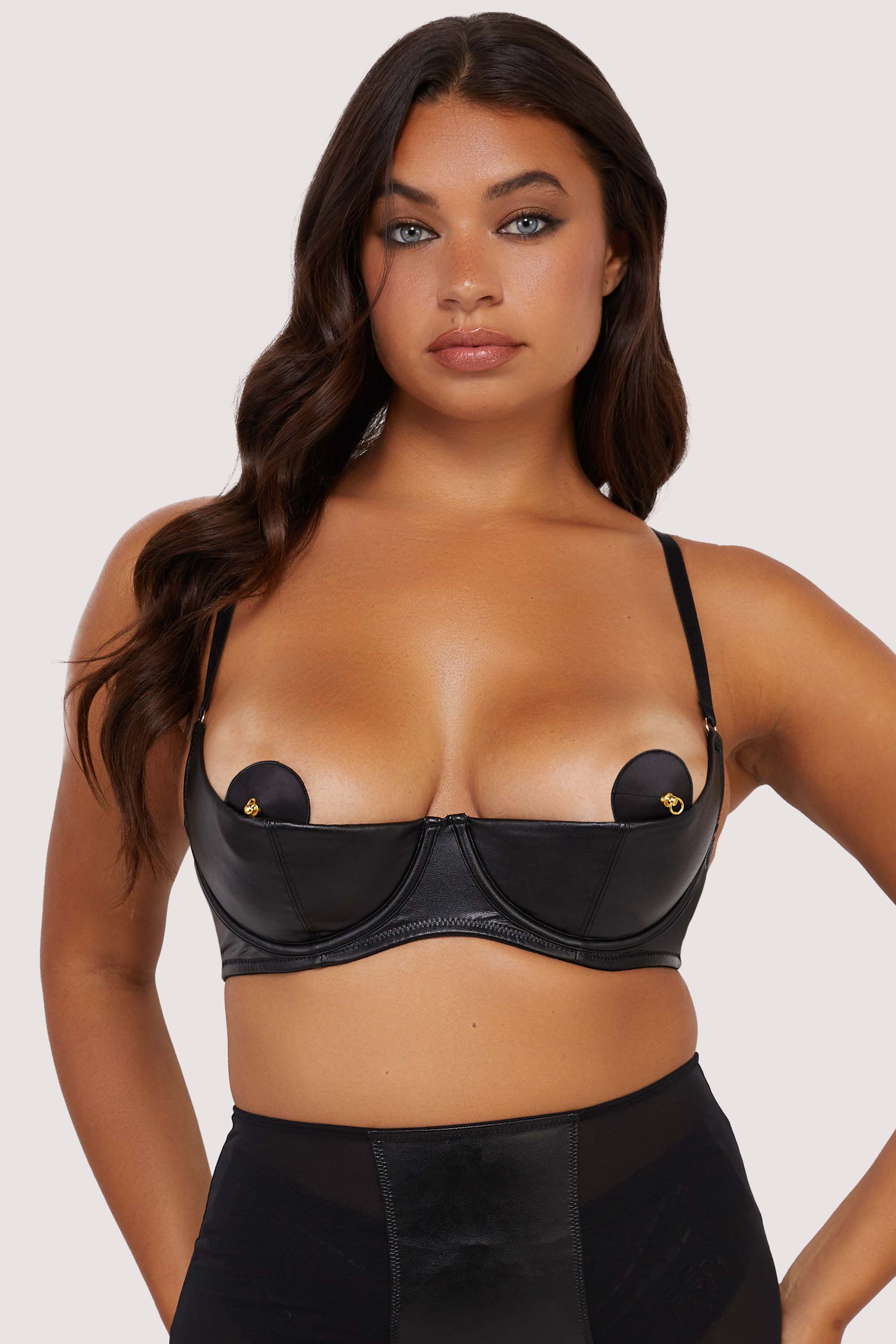 Iris Black Leatherette Padded Plunge Set - Image 3