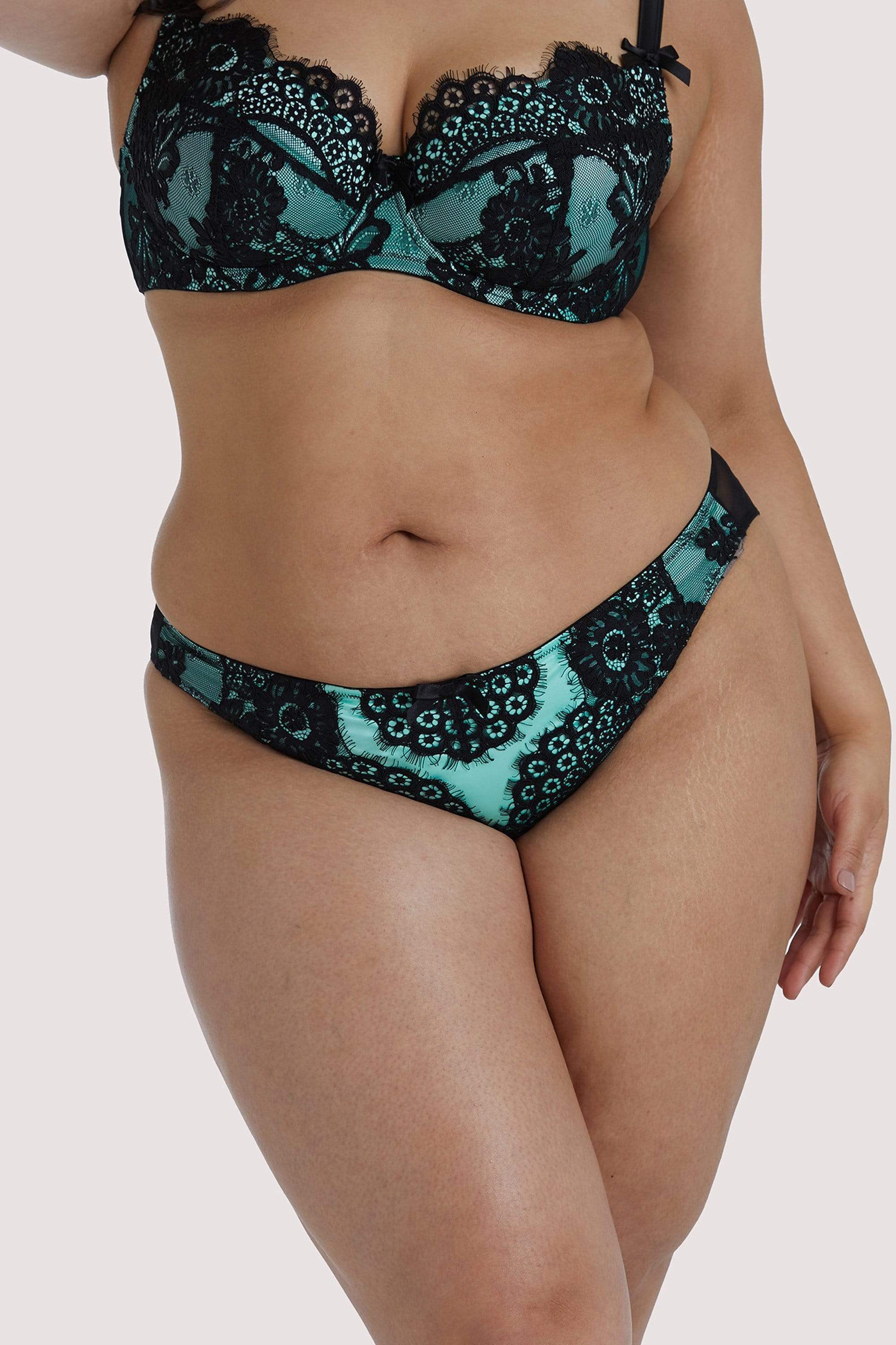 Jaquelina Mint Contrast Brazilian Brief - Image 7