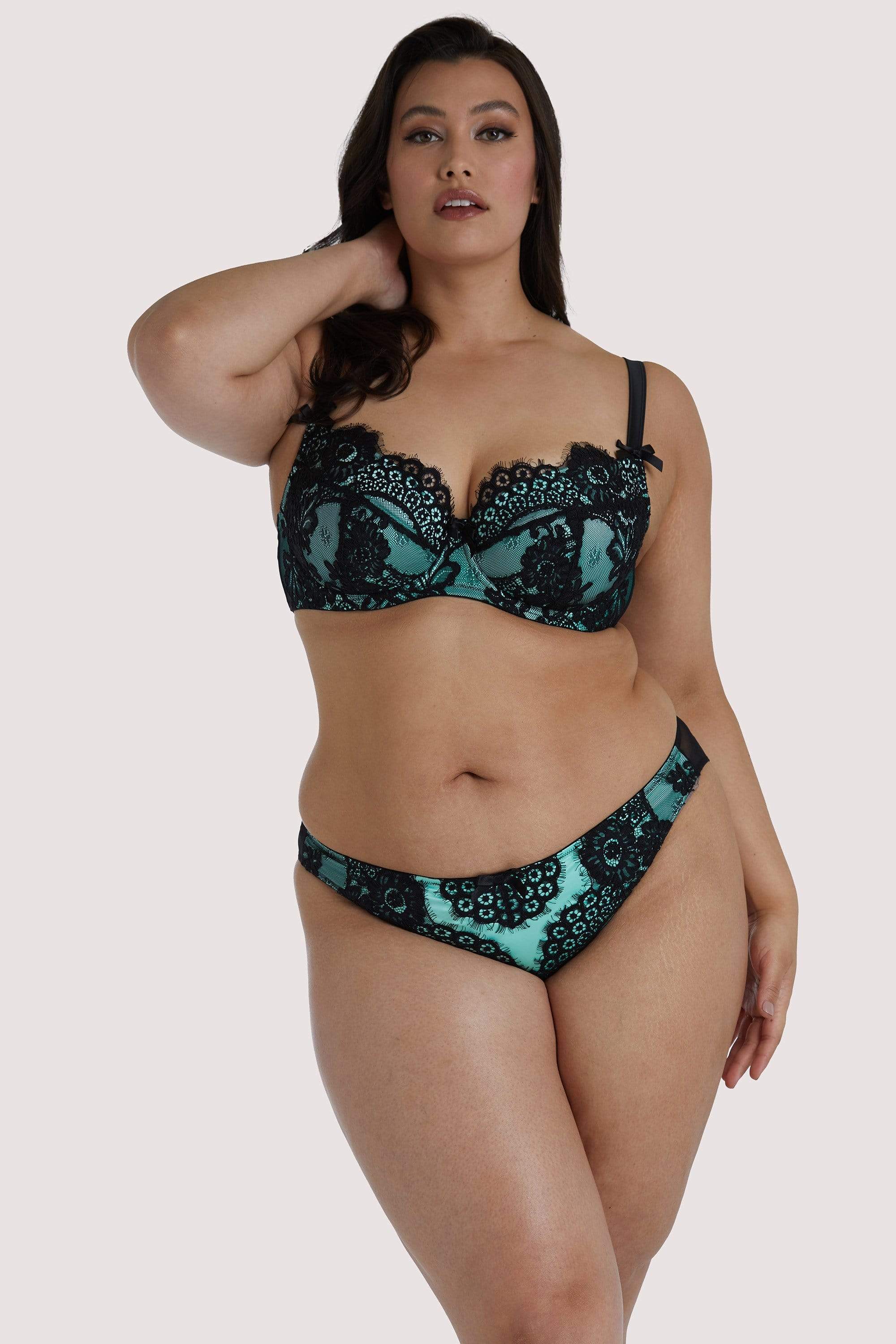 Jaquelina Mint Contrast Brazilian Brief - Image 9