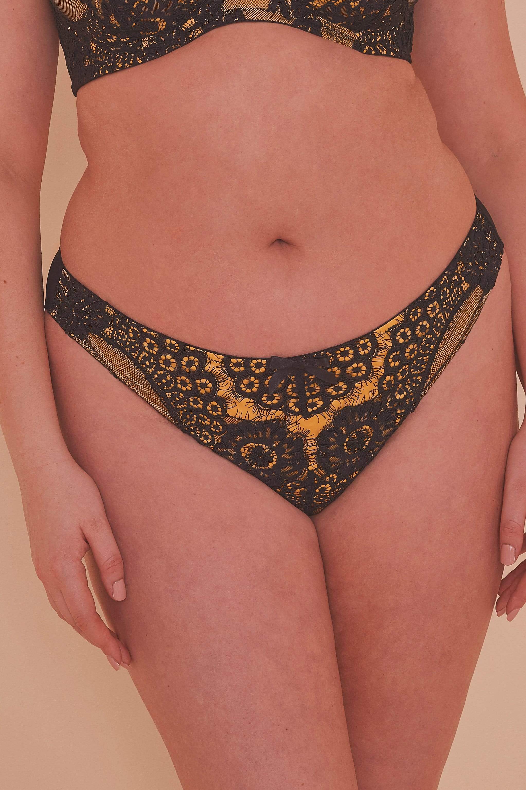 Jaquelina Mustard Contrast Brazilian Brief - Image 7