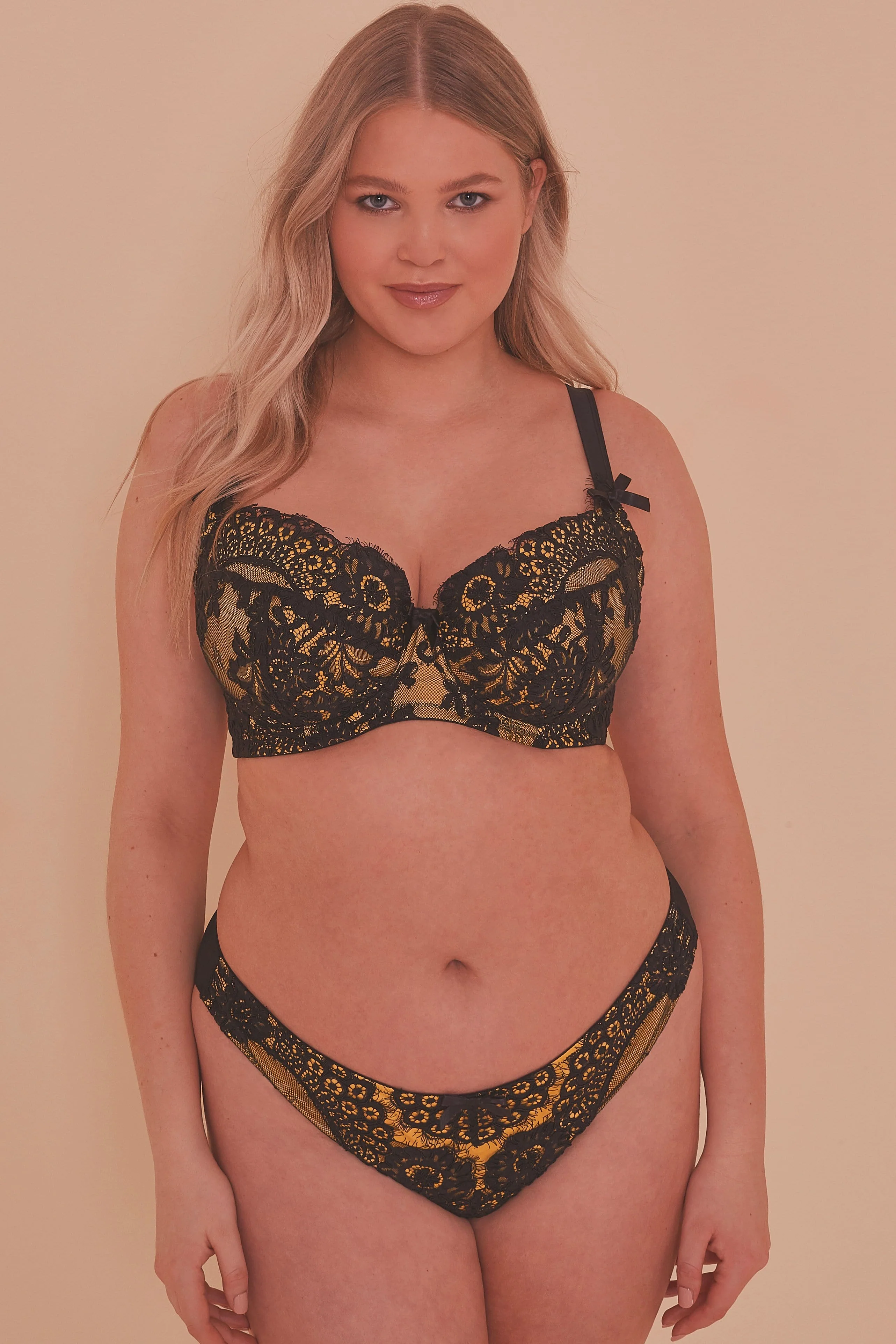 Jaquelina Mustard Contrast Brazilian Brief Curve - Image 4