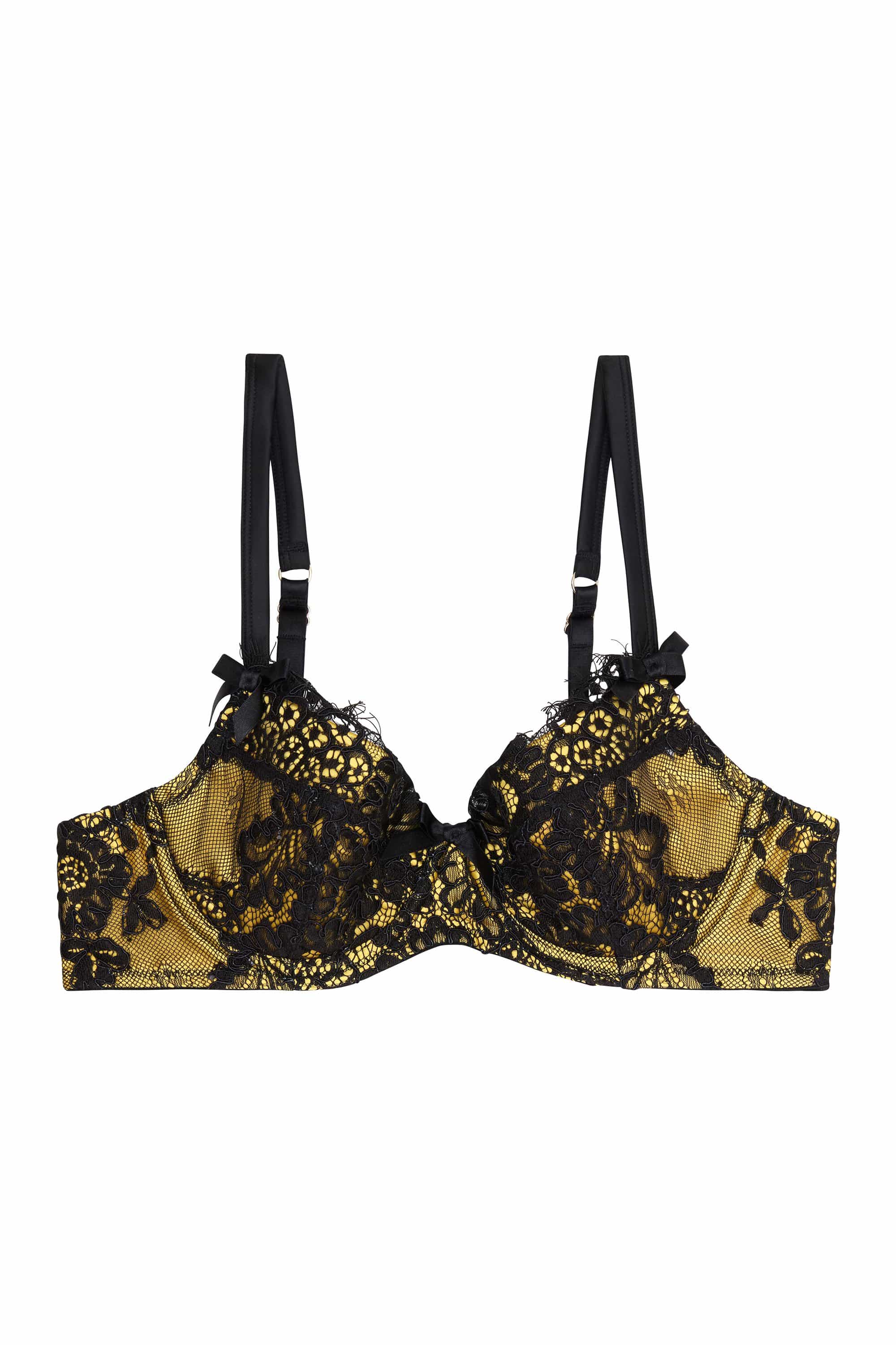 Jaquelina Mustard Contrast Plunge Bra - Image 15
