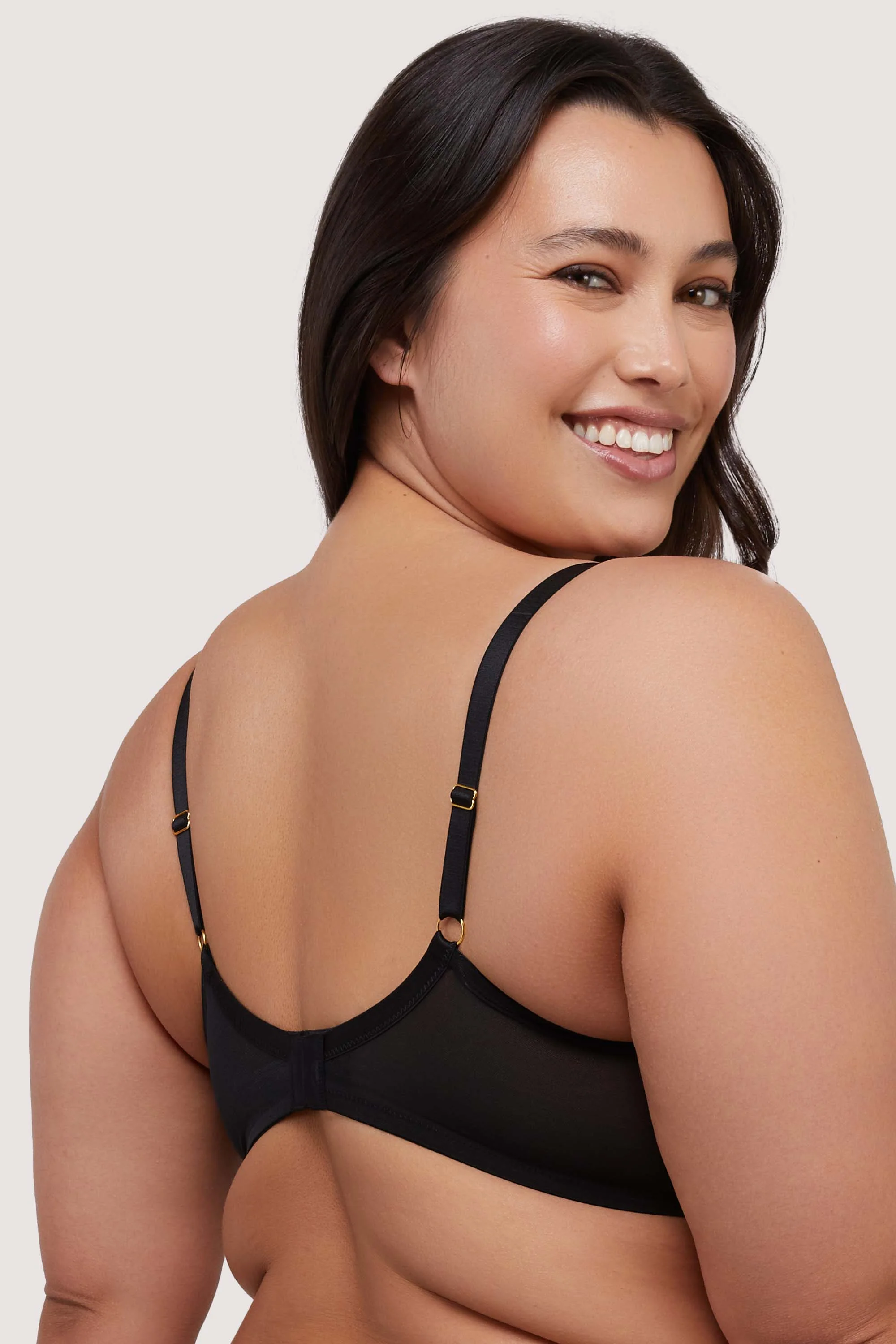 Jessie Pink and Black Whip Embroidery Balconette Bra - Image 3