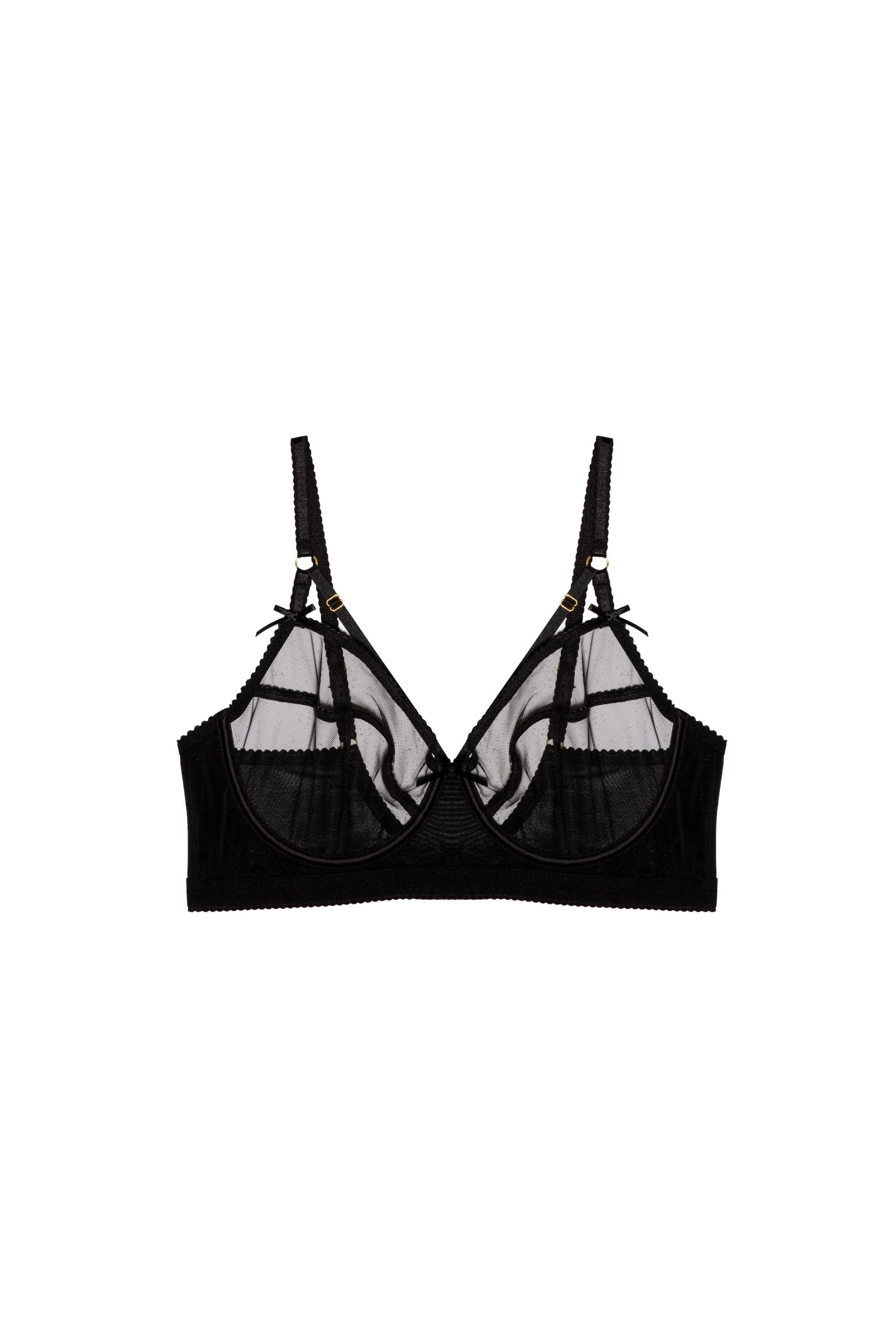 Josie Black Mesh D+ Bra - Image 5