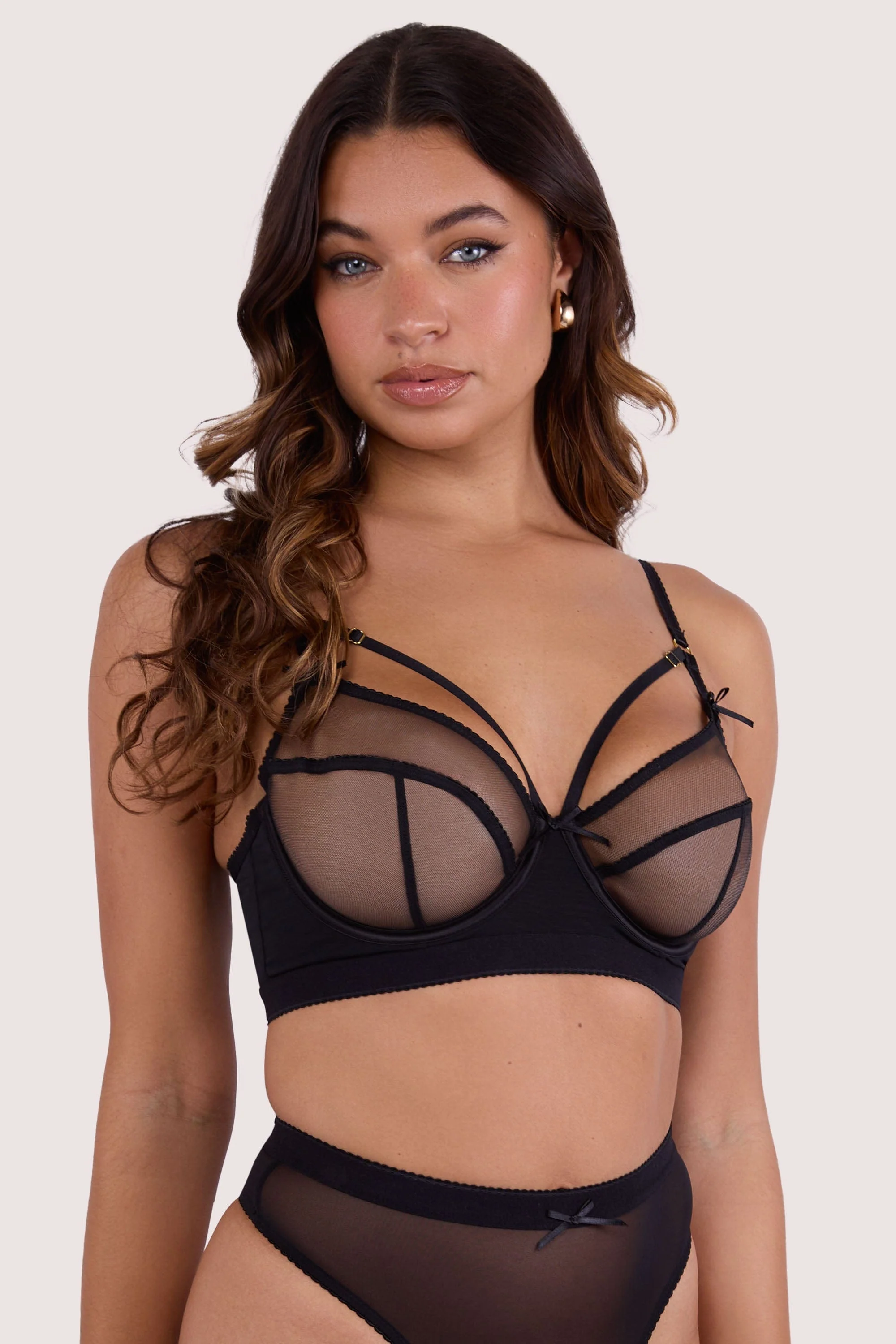 Josie Black Mesh Lingerie Set