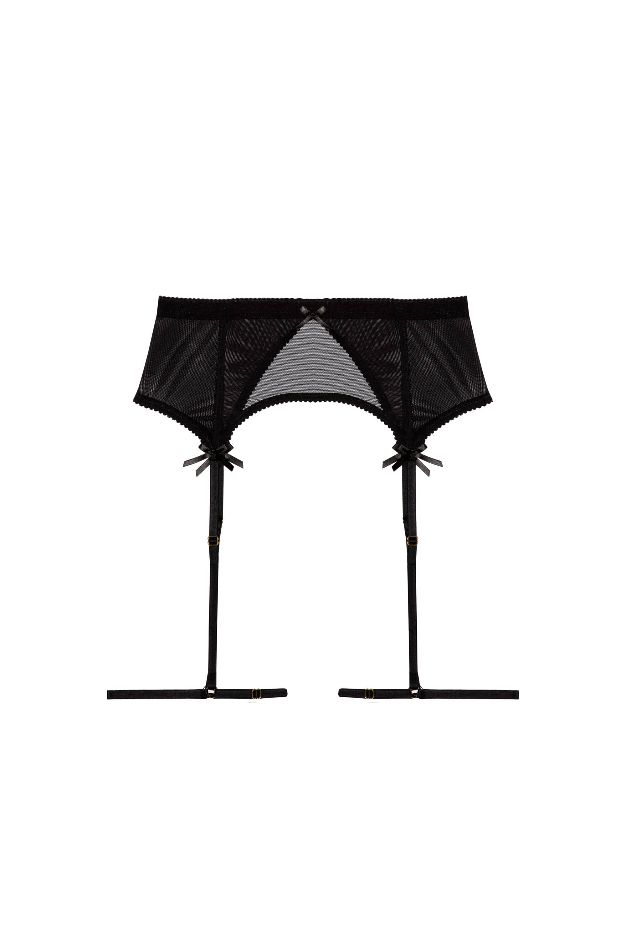 Josie Black Mesh Suspender Belt - Image 4