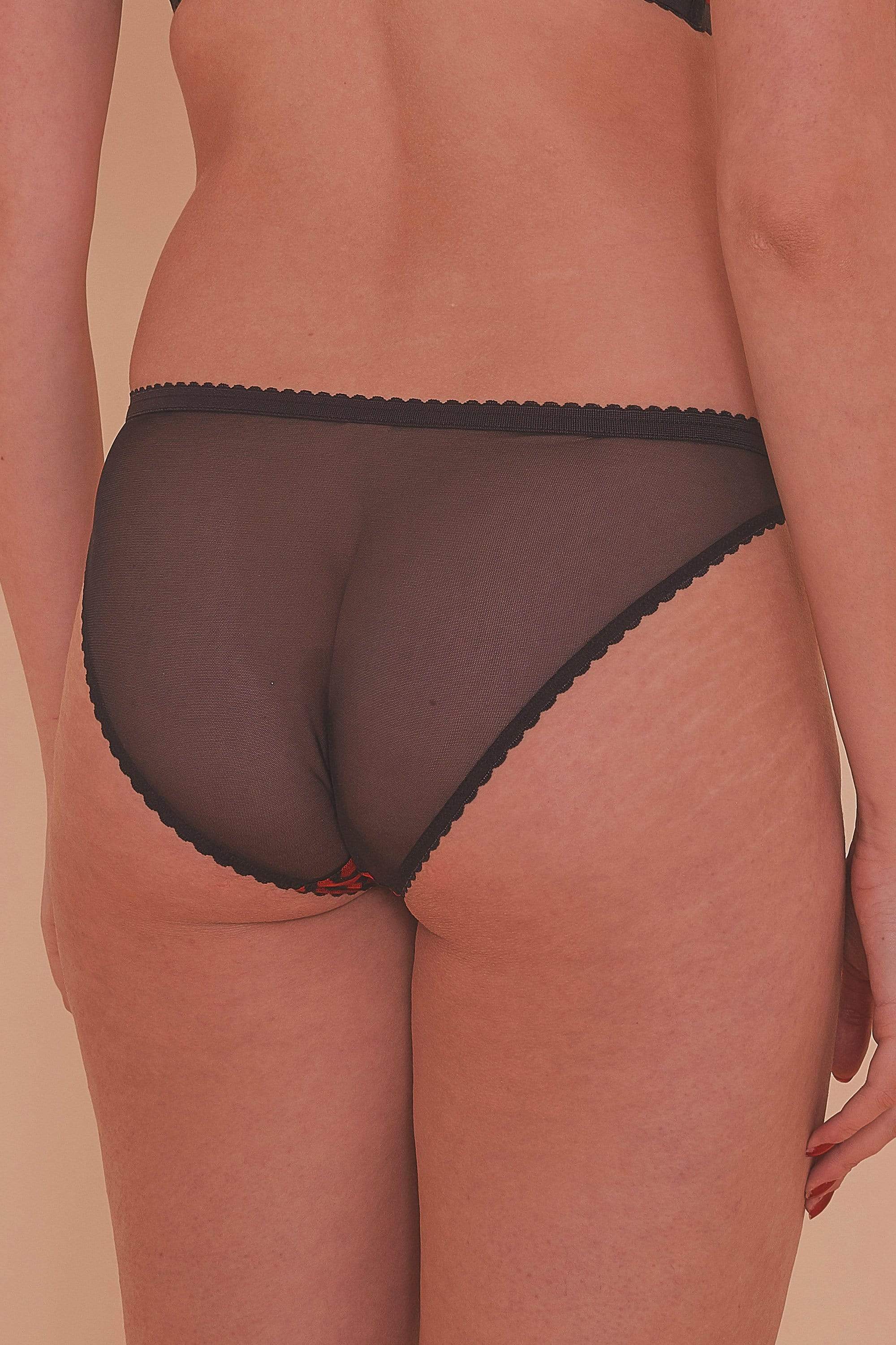 Josie Leopard Mesh Picot Cheeky Brazilian Brief - Image 7