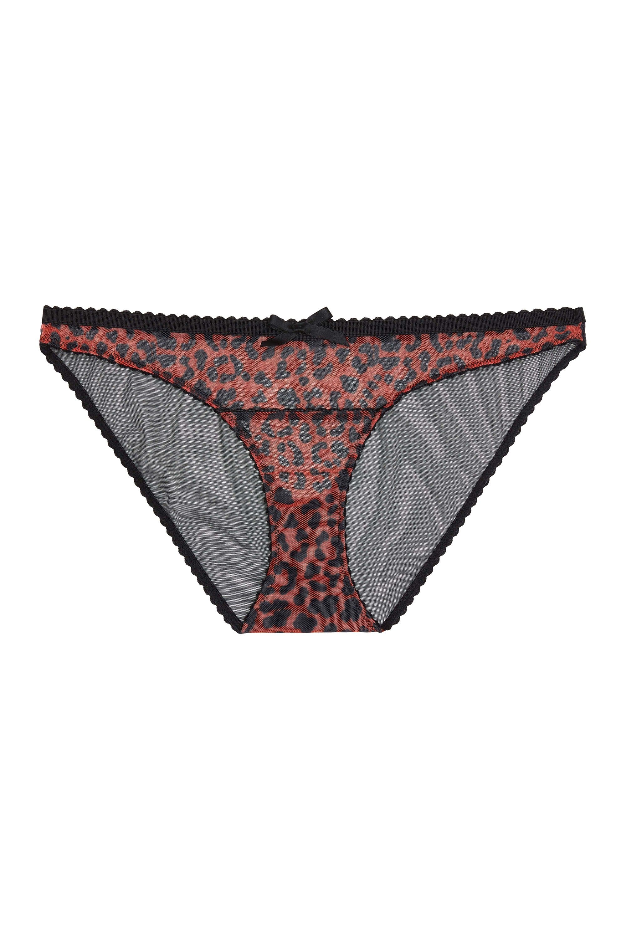 Josie Leopard Mesh Picot Cheeky Brazilian Brief - Image 8