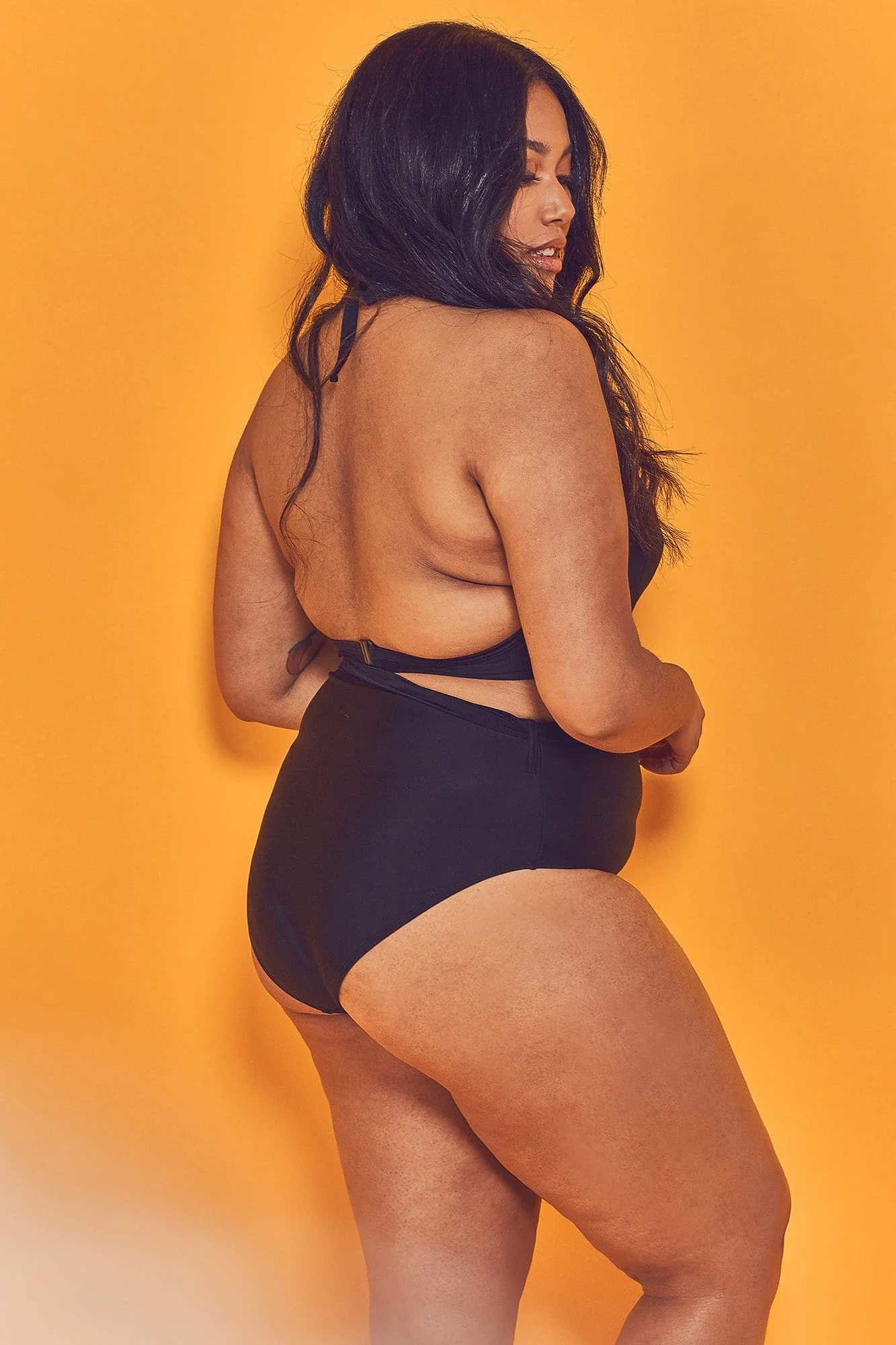 Wolf & Whistle Katya Black Belted High Waist Brief Curve - Image 3