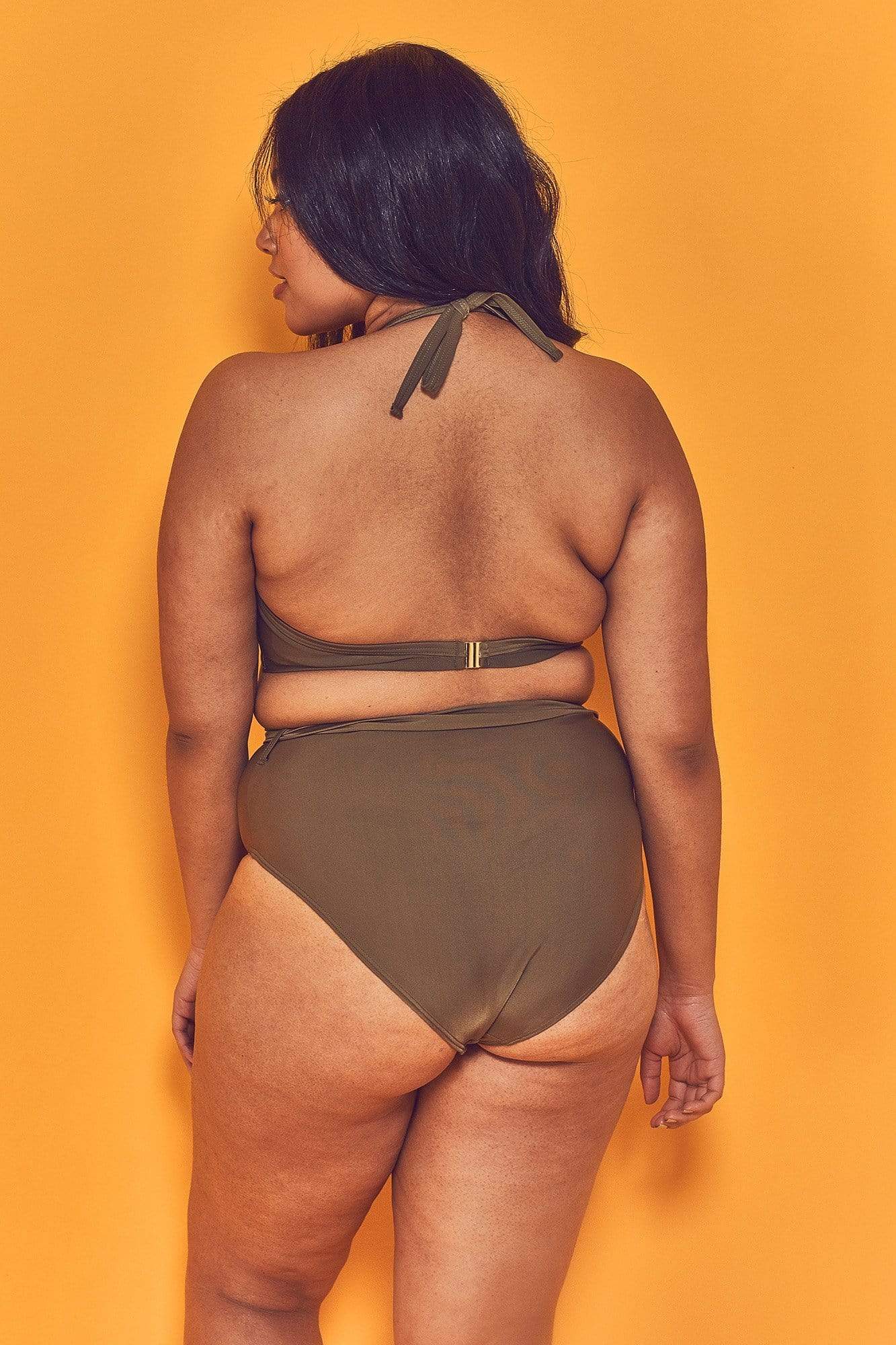 Katya Khaki Belted High Waist Brief Curve - Image 3