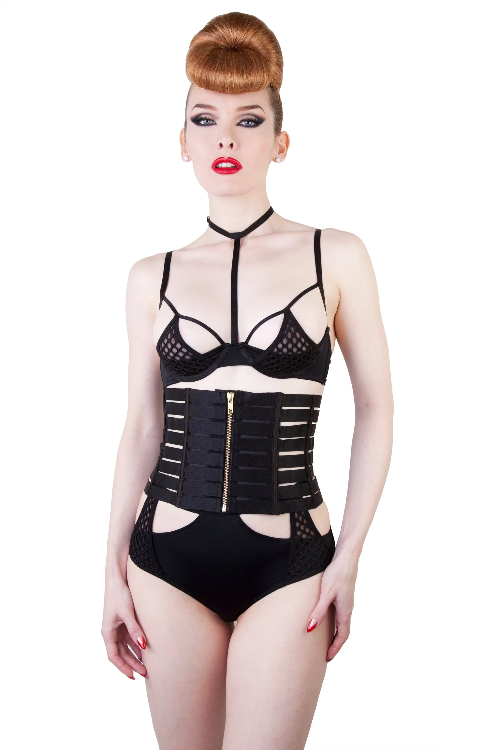 Peek & Beau Kendalle Elasticated Zip Waspie - Image 2