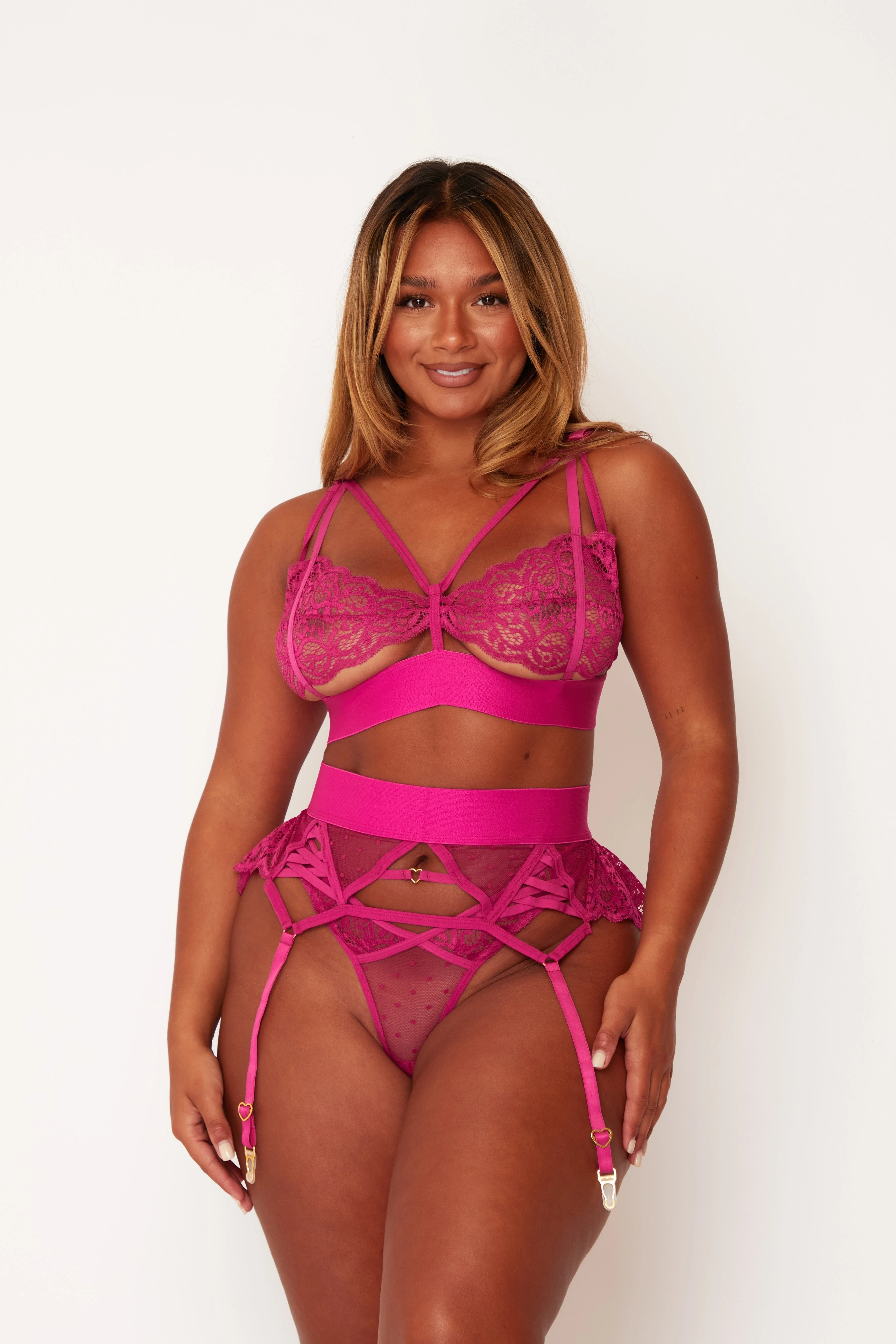 Kennedy Pink Suspender Belt - Image 3