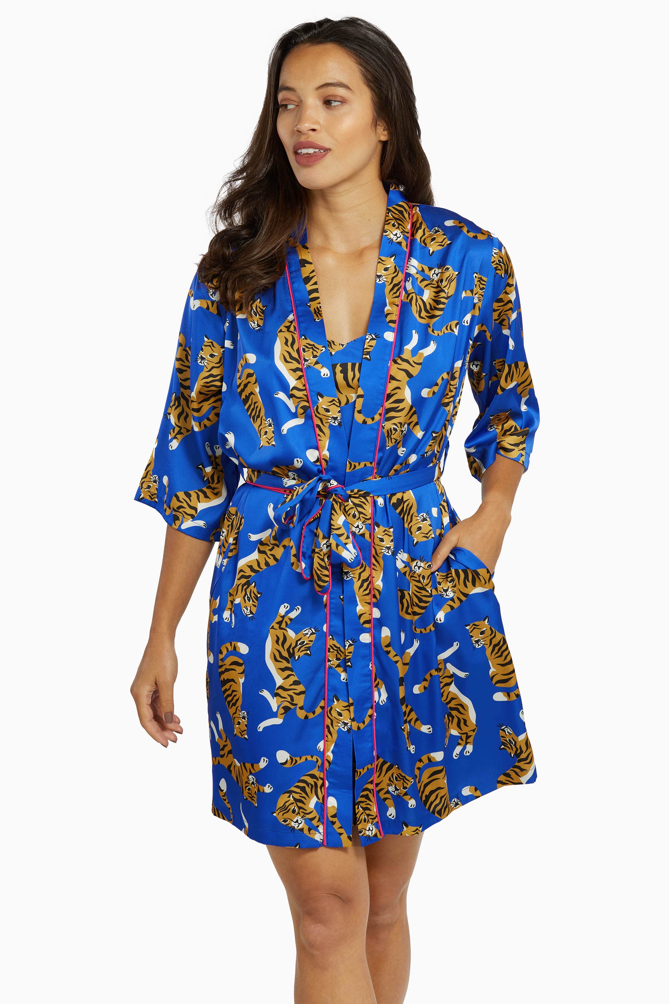 Blue Tiger Short Robe - Image 4