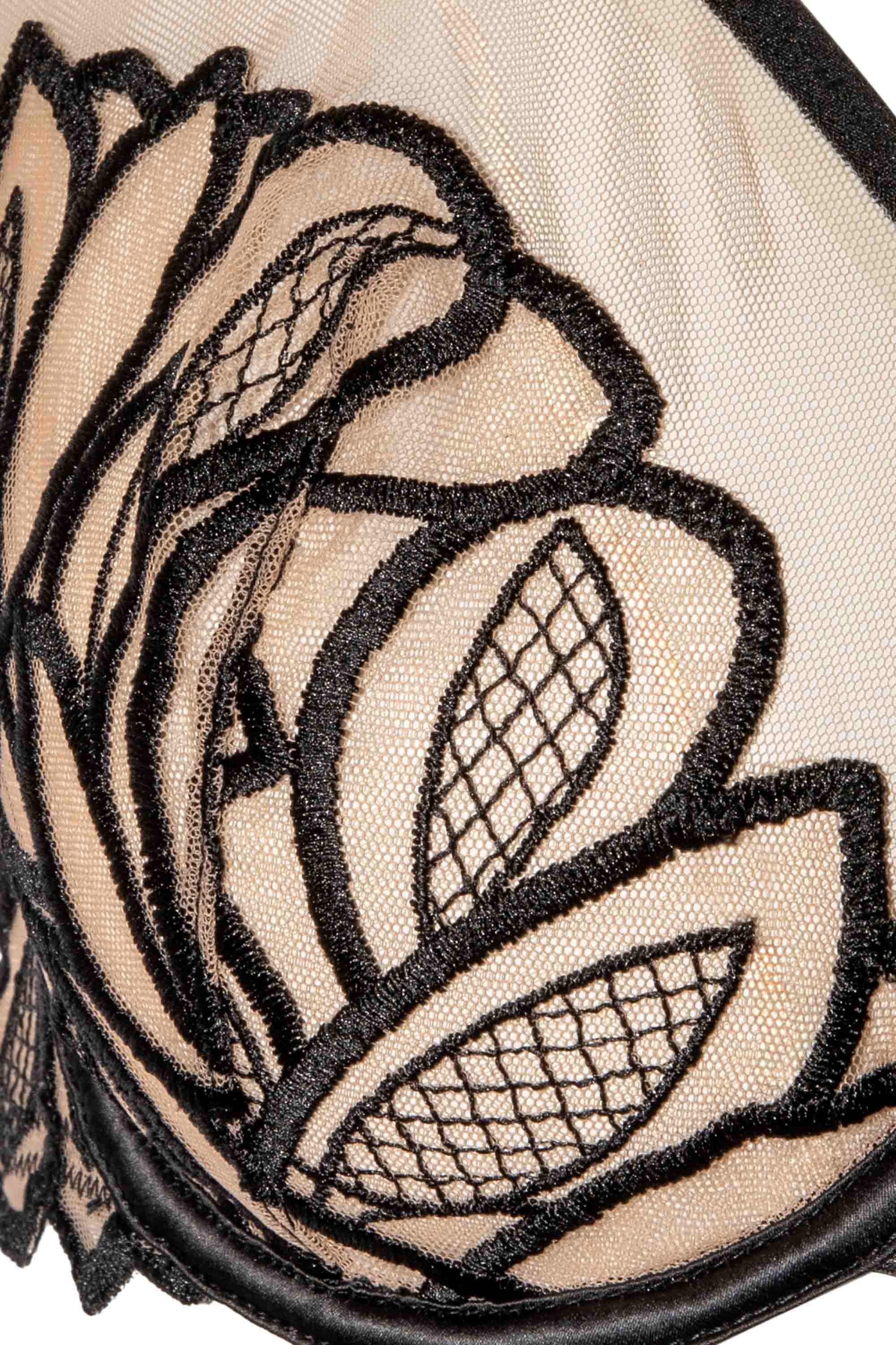 Lilith Black Graphic Embroidery Bra - Image 5