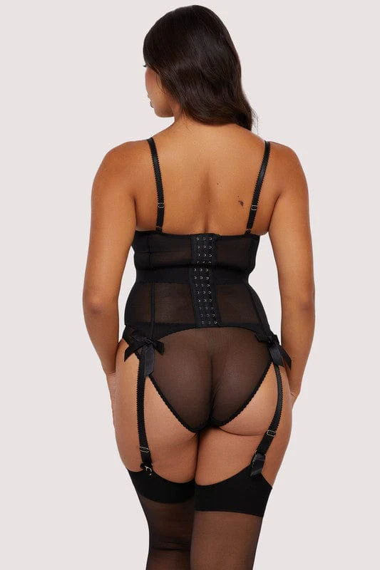Lillian Black Floral Embroidery Basque - Image 5