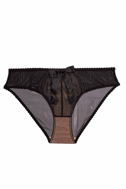 Lillian Black Floral Embroidery Brief - Image 3