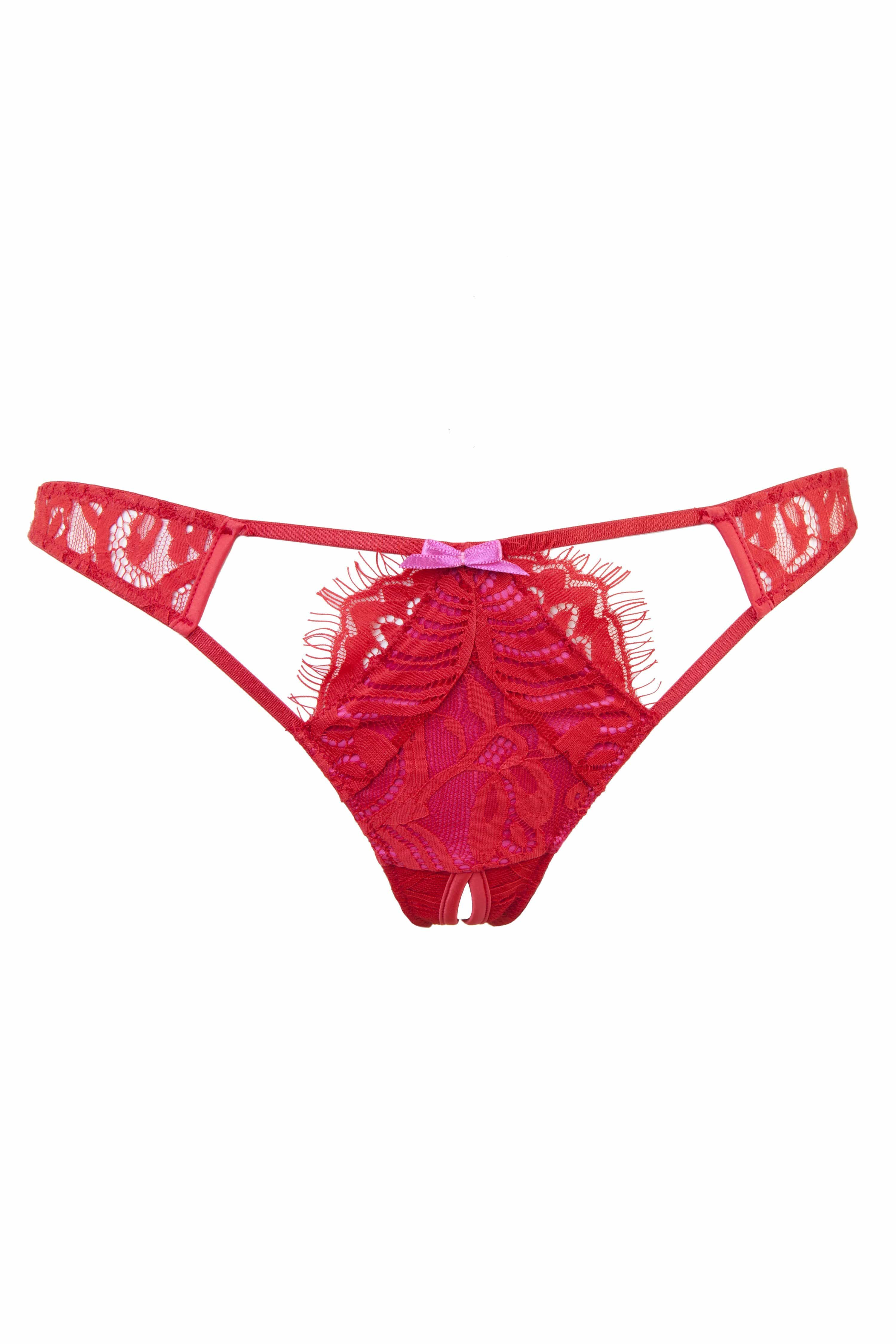 Love Pink/Red Ouvert Brief