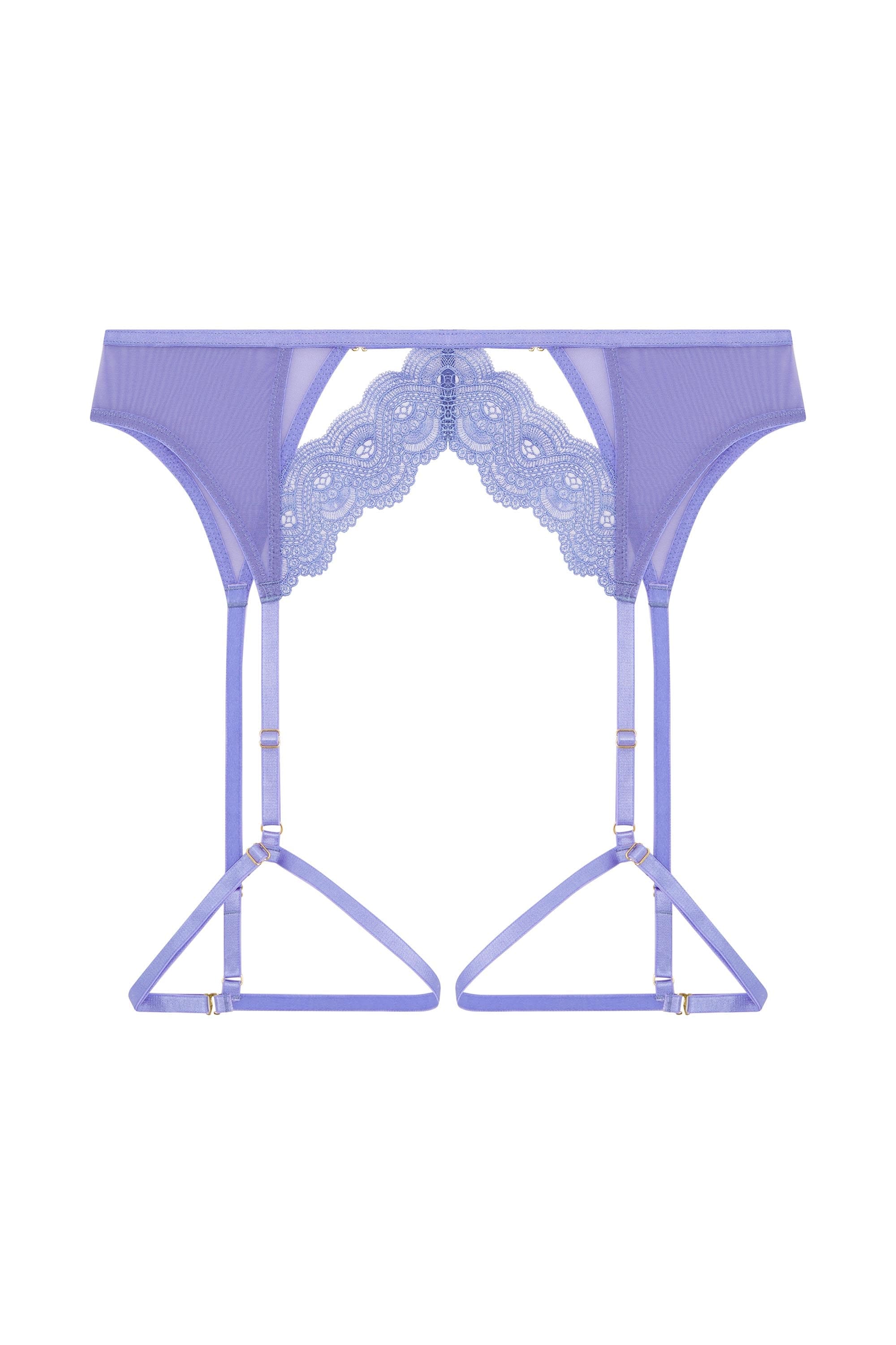 Maisie Blue Lace Trim Suspender - Image 5