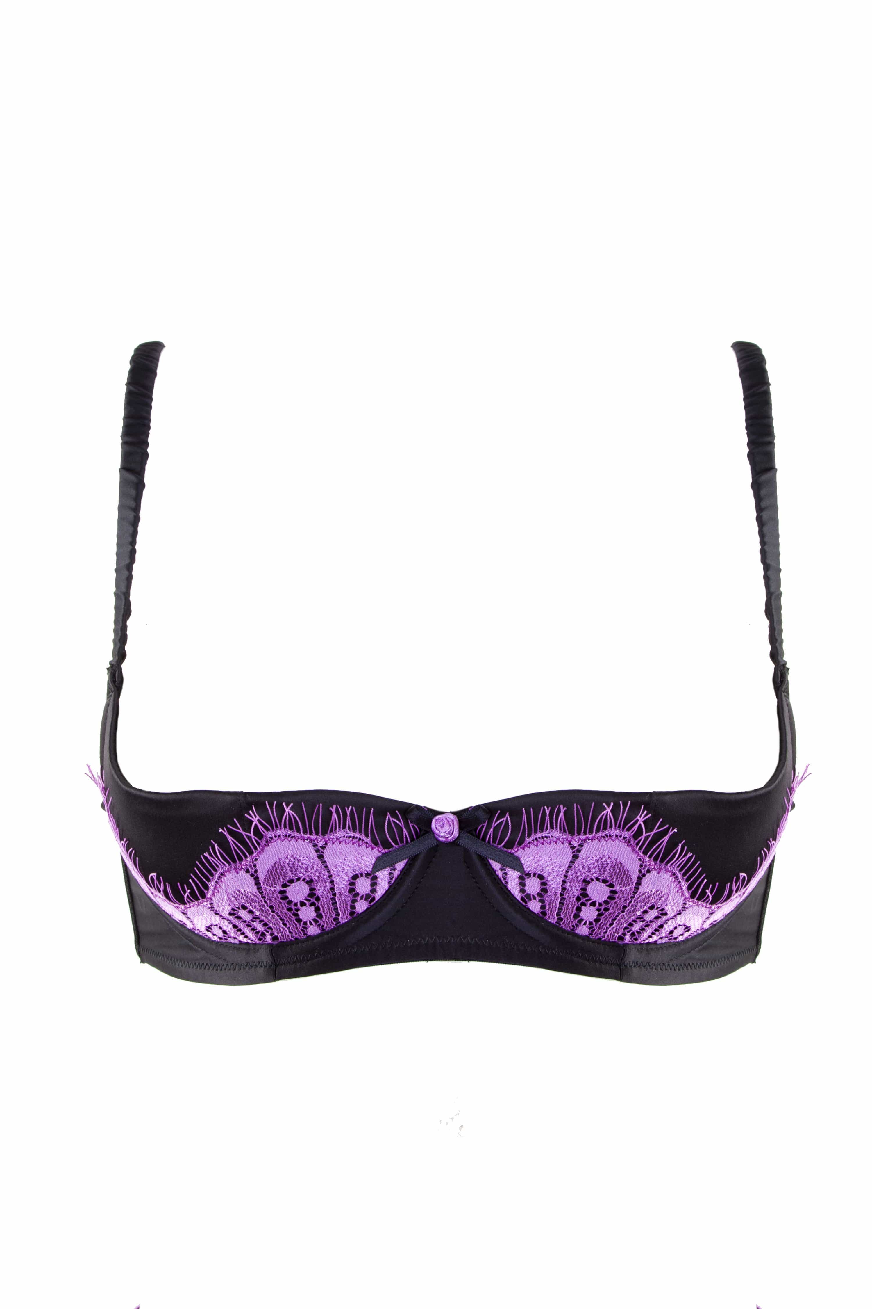 Marlene Lilac 1/4 Cup Bra With Lace A-D Cups - Image 3