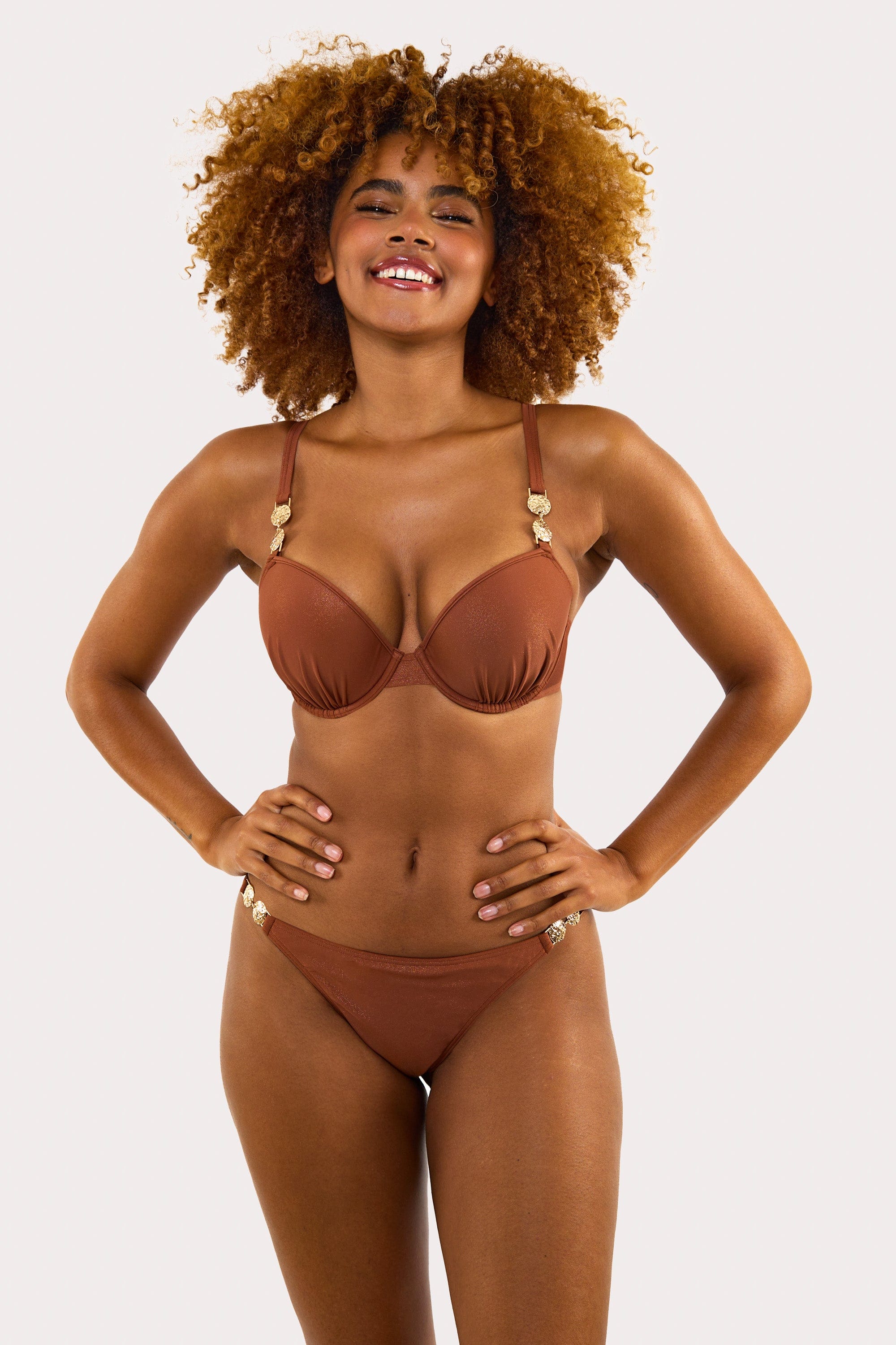 Morgan Bronze Glitter Mix & Match Tanga Bikini Bottoms - Image 4