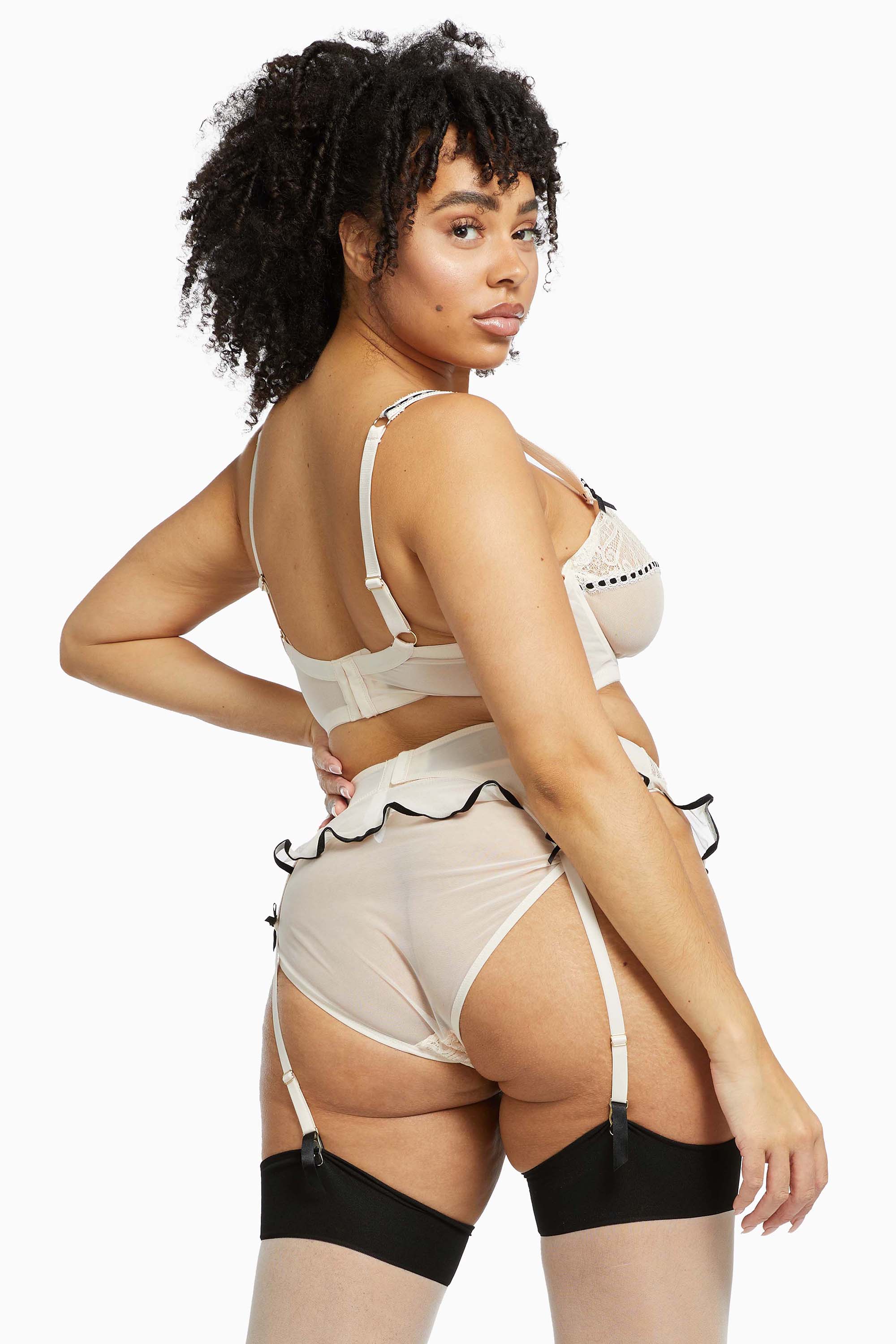 Monica Ribbon Slot Suspender Peach - Image 9