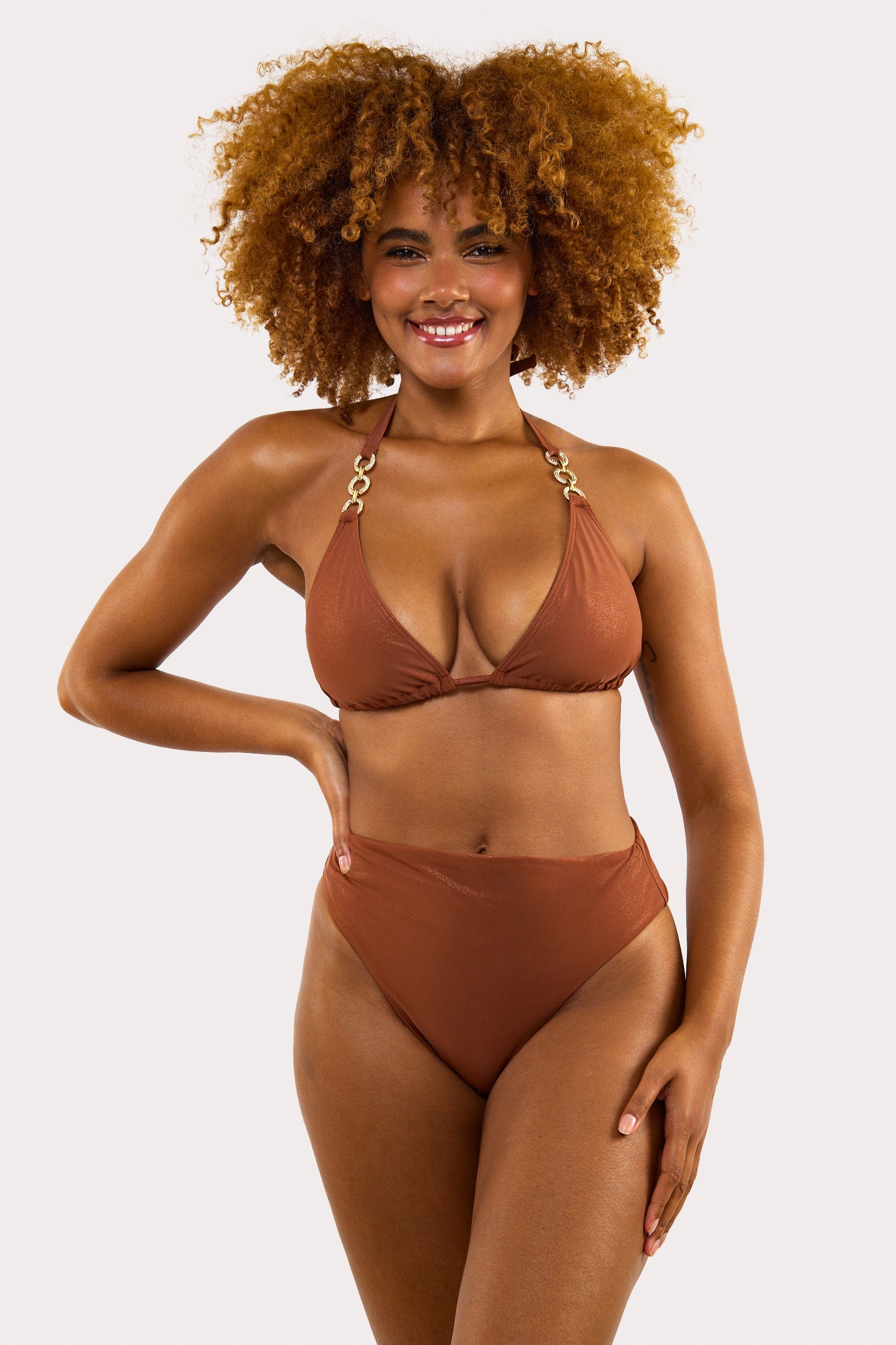 Morgan Bronze Glitter Mix & Match High-Waist Brief - Image 4
