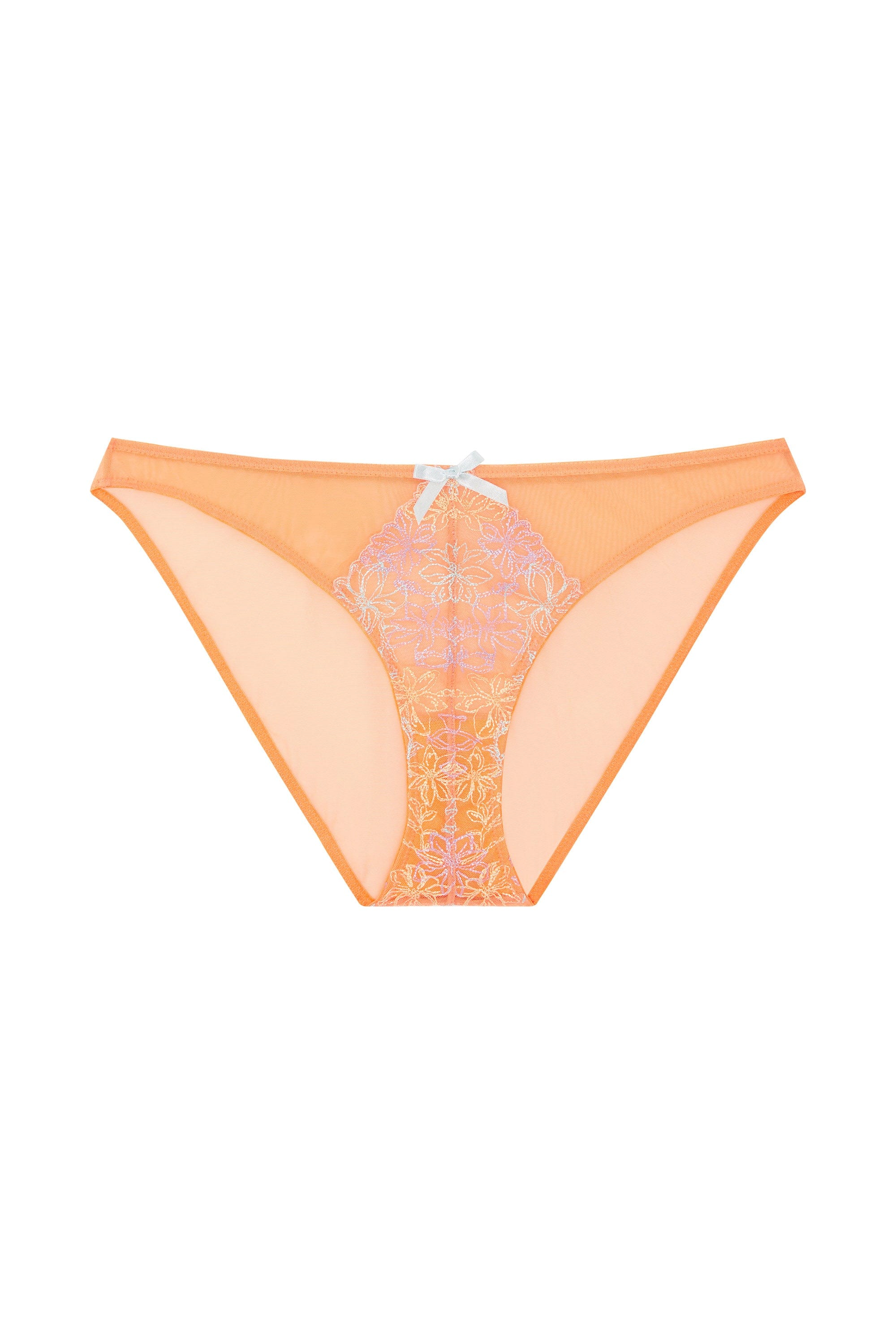 Naomi Orange Floral Embroidered Brief - Image 4