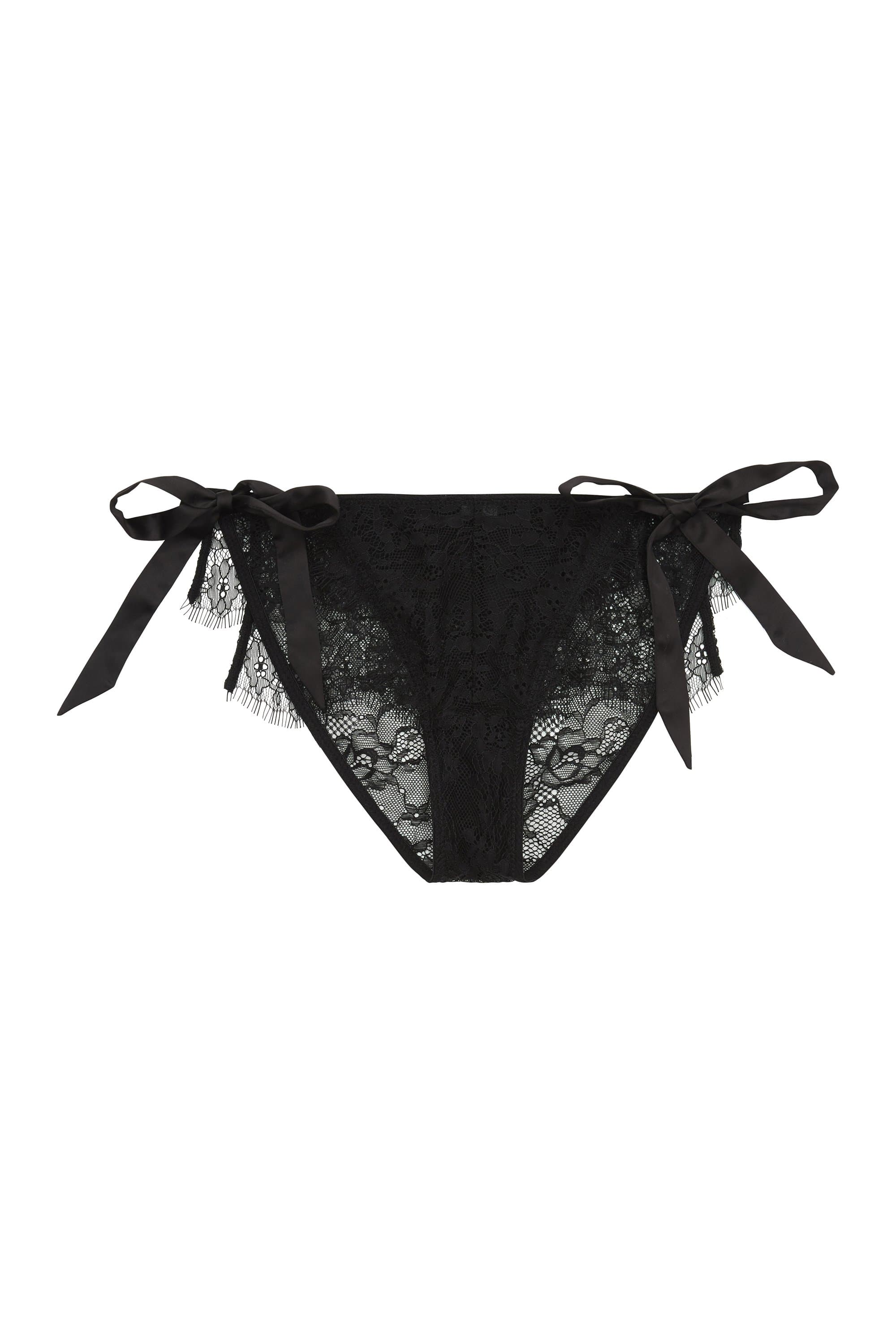 Peek & Beau Bryn Black Lace frill brief