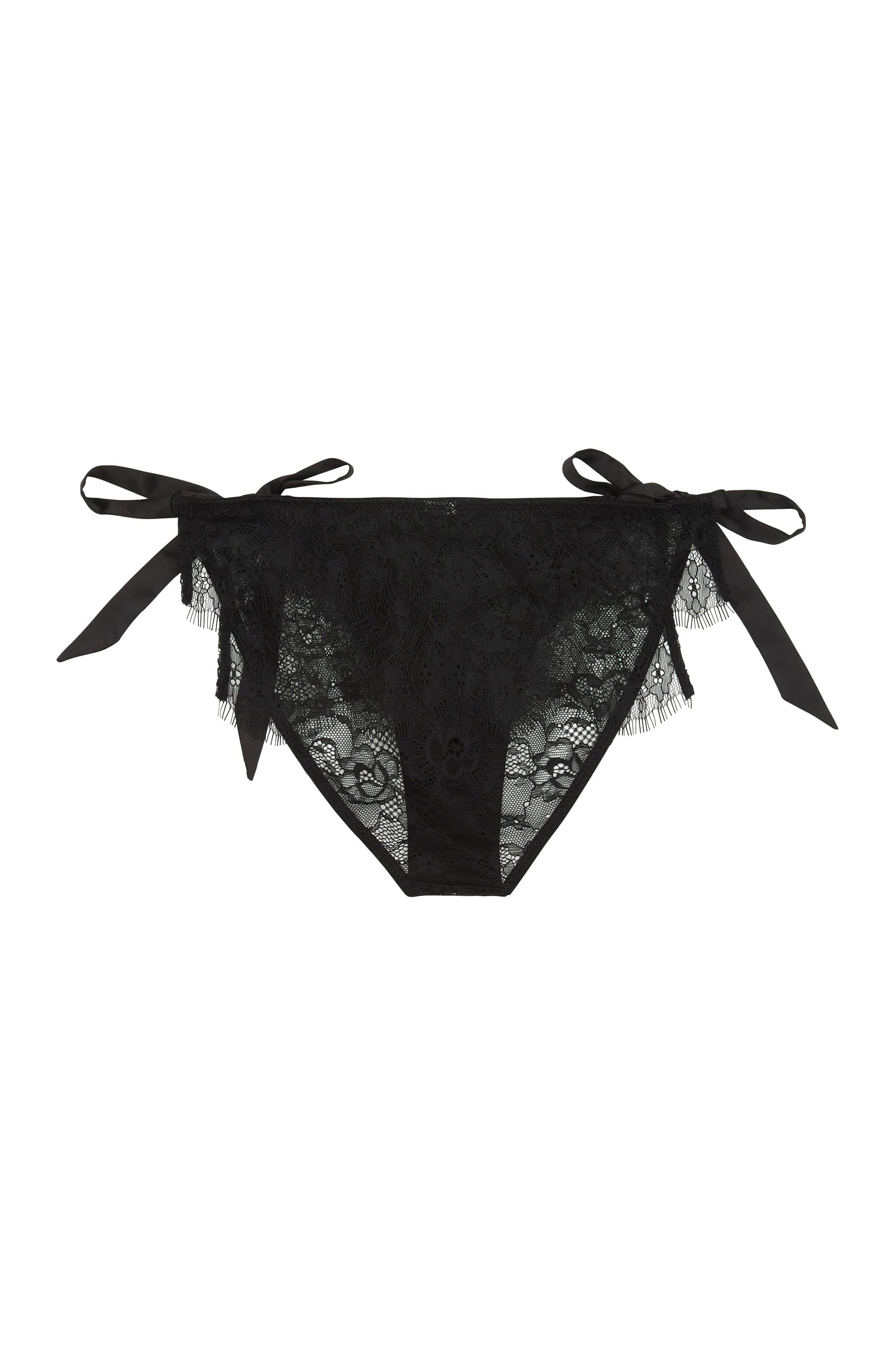 Peek & Beau Bryn Black Lace frill brief - Image 3