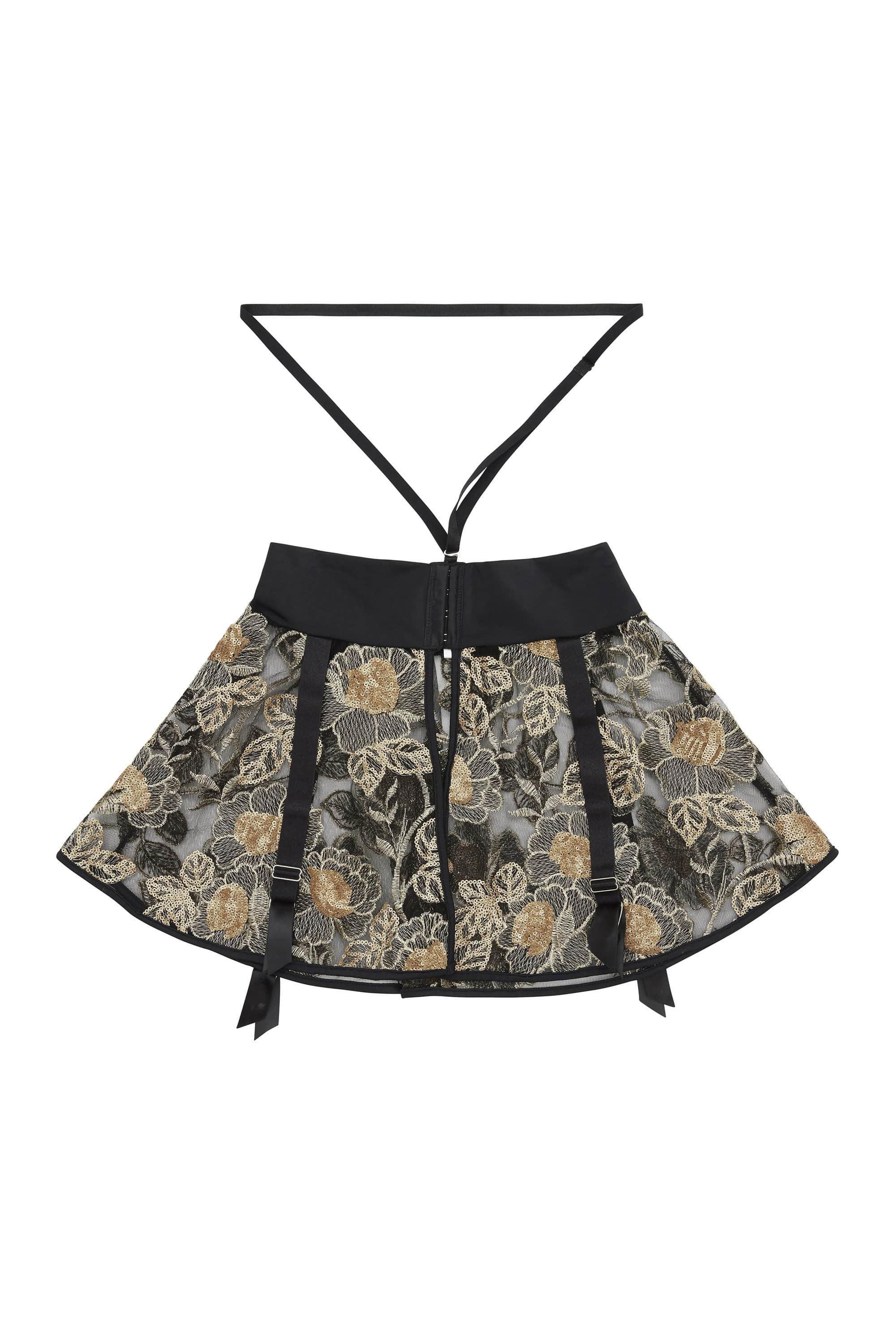 Peek & Beau Caia Gold Suspender Harness Skirt Sequin - Image 2