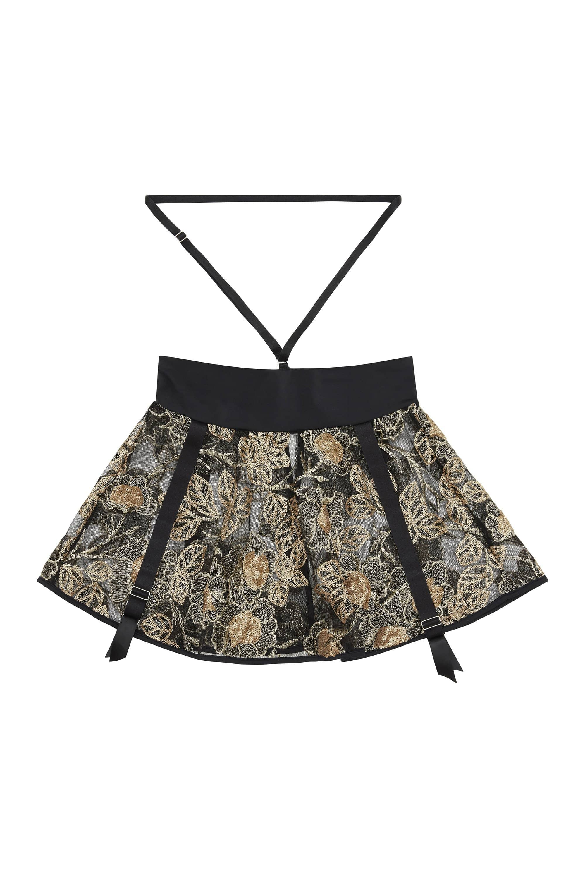 Peek & Beau Caia Gold Suspender Harness Skirt Sequin - Image 3