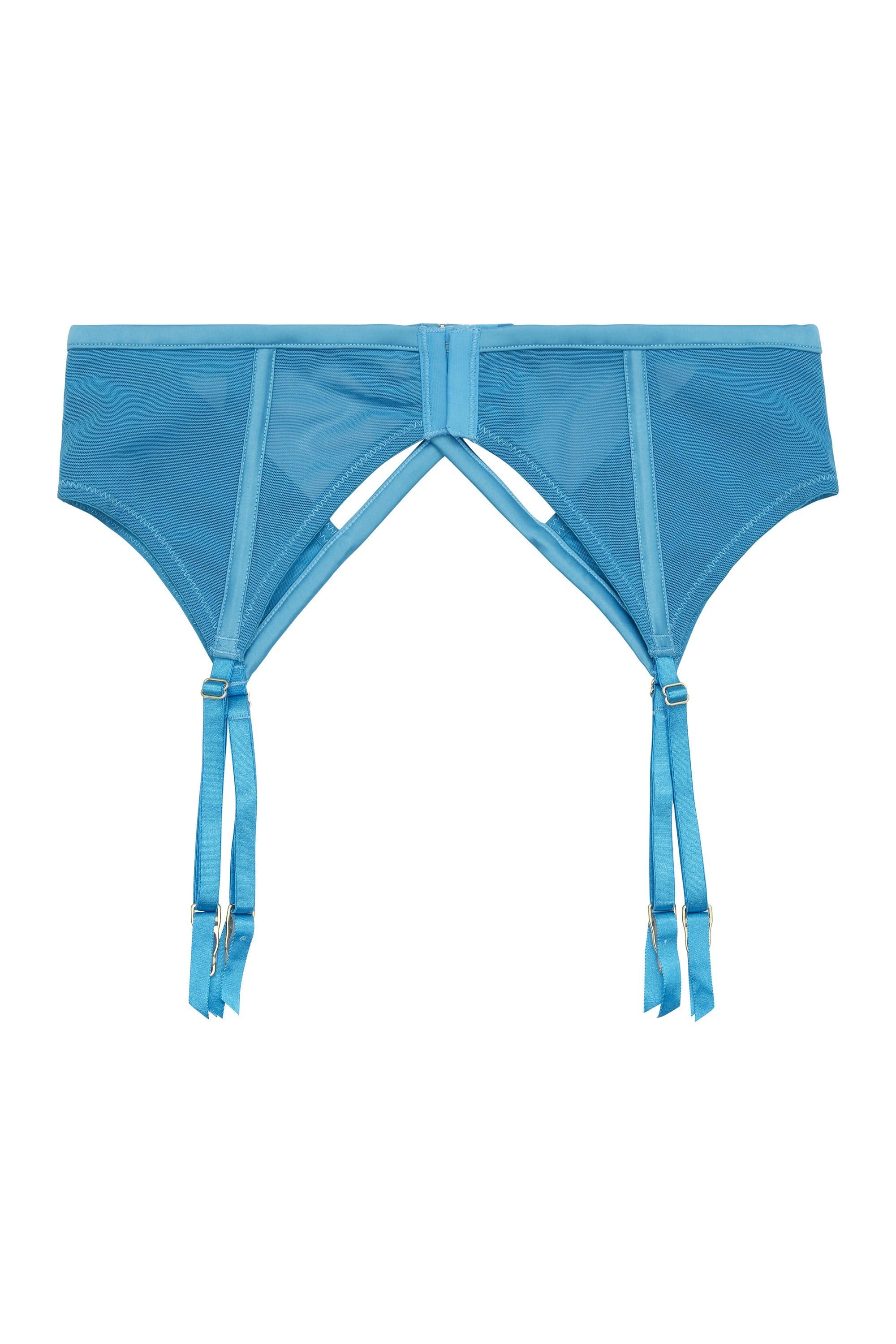 Dani Blue Strappy Satin Suspender - Image 2