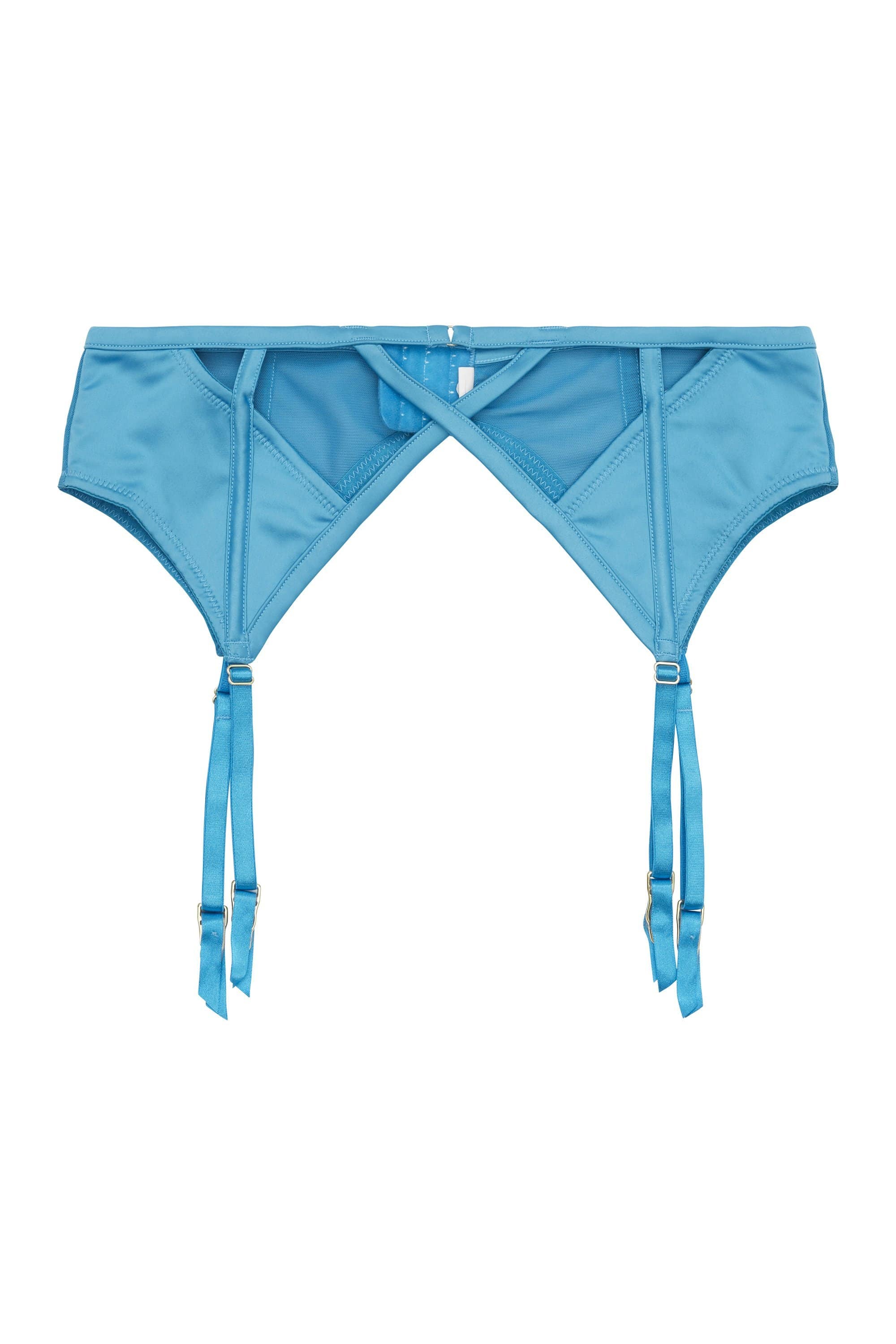 Dani Blue Strappy Satin Suspender - Image 3