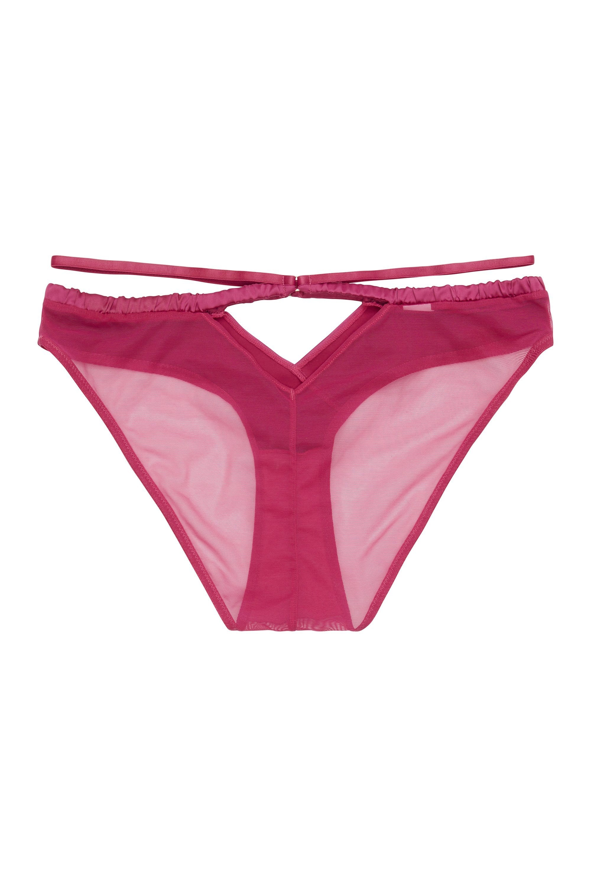 Dani Magenta Strappy Satin Brief - Image 2