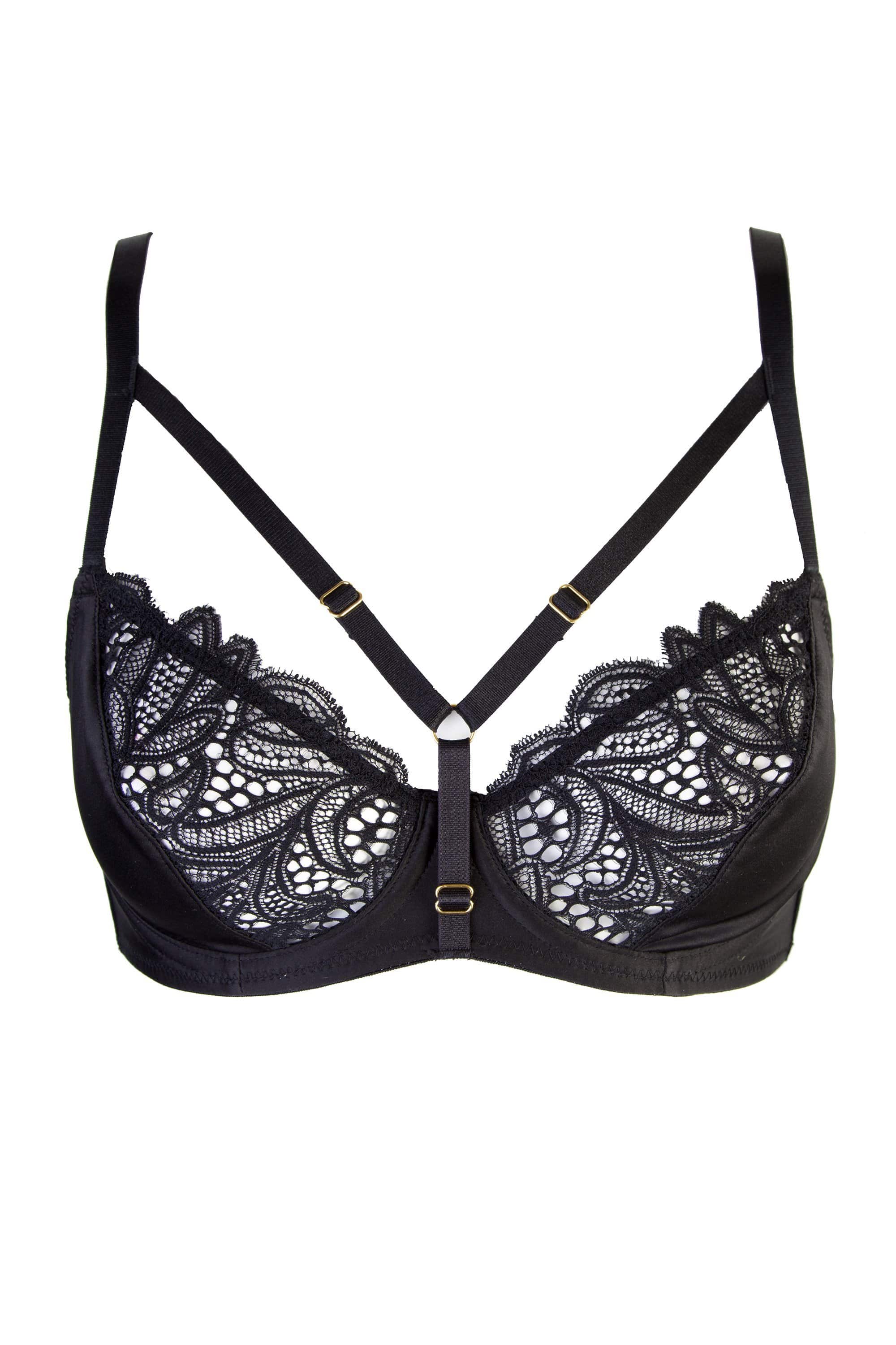 Peek & Beau Dorothea Black Lace Bra A - DD/E - Image 3
