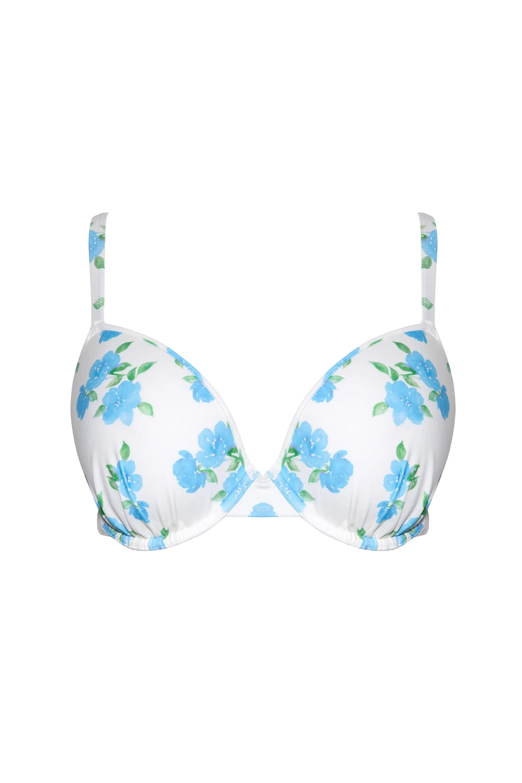 Amelia Fuller Bust Mix & Match Watercolour Floral Plunge Bikini Top - Image 5