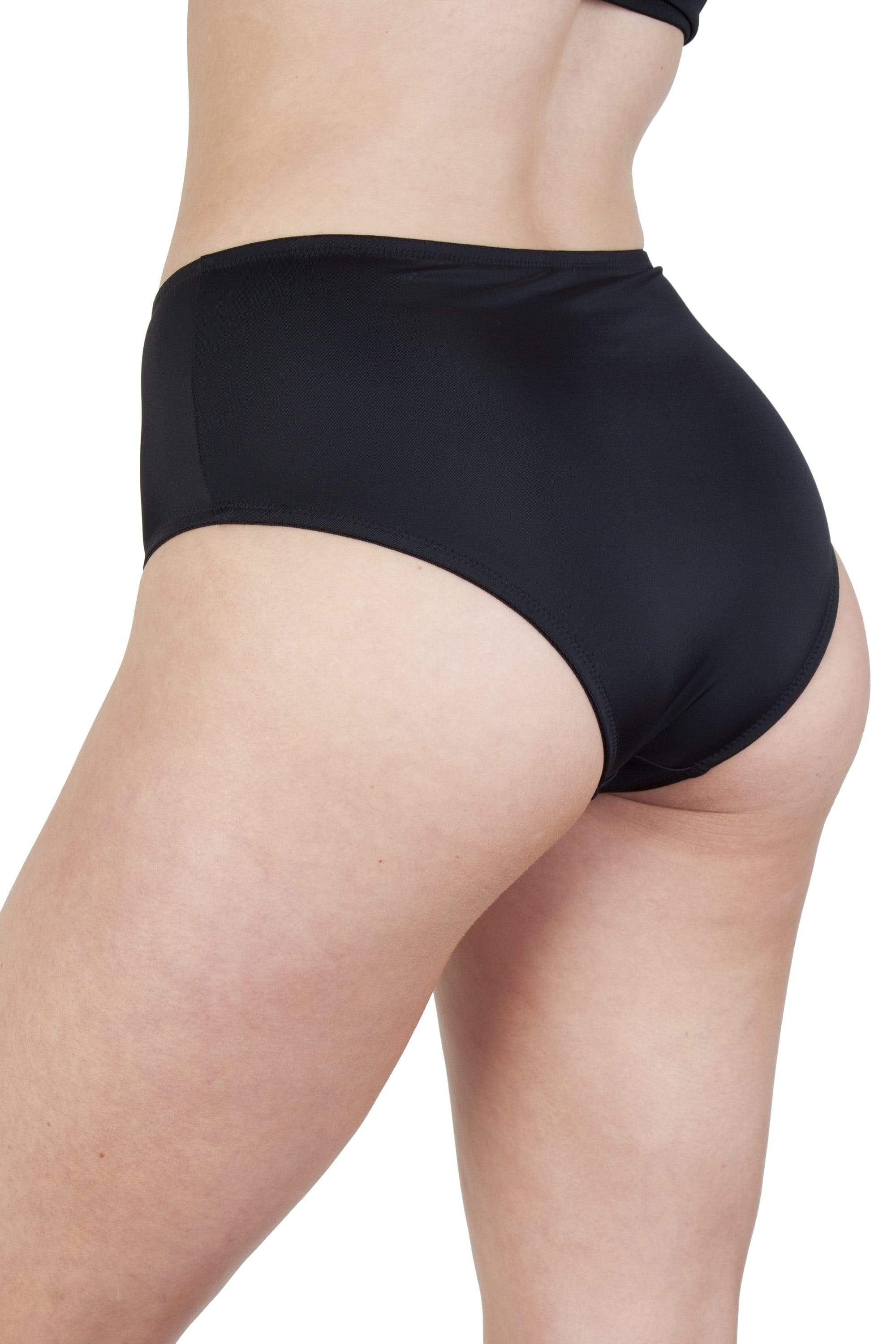 Meret Black Zip Front High Waist Brief - Image 2