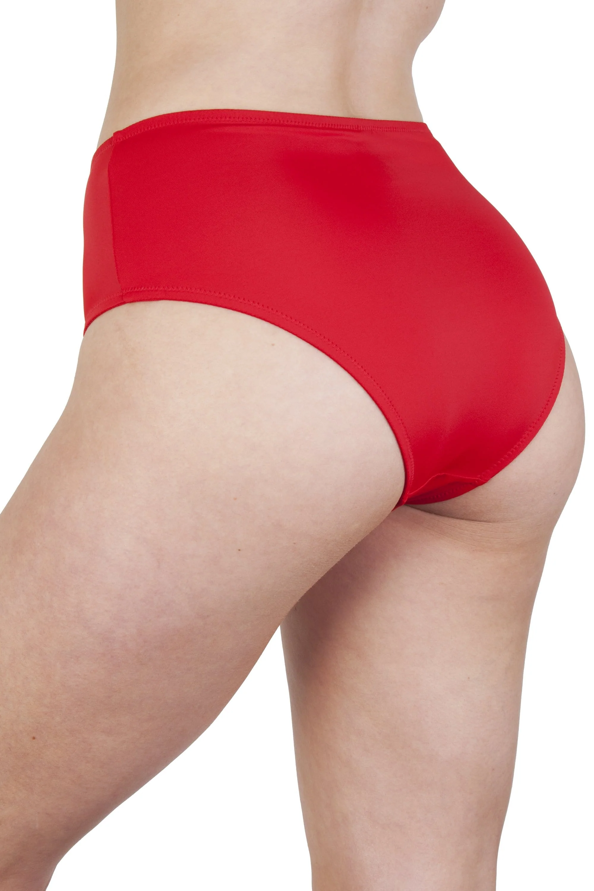 Meret Red Zip Front High Waist Brief - Image 3