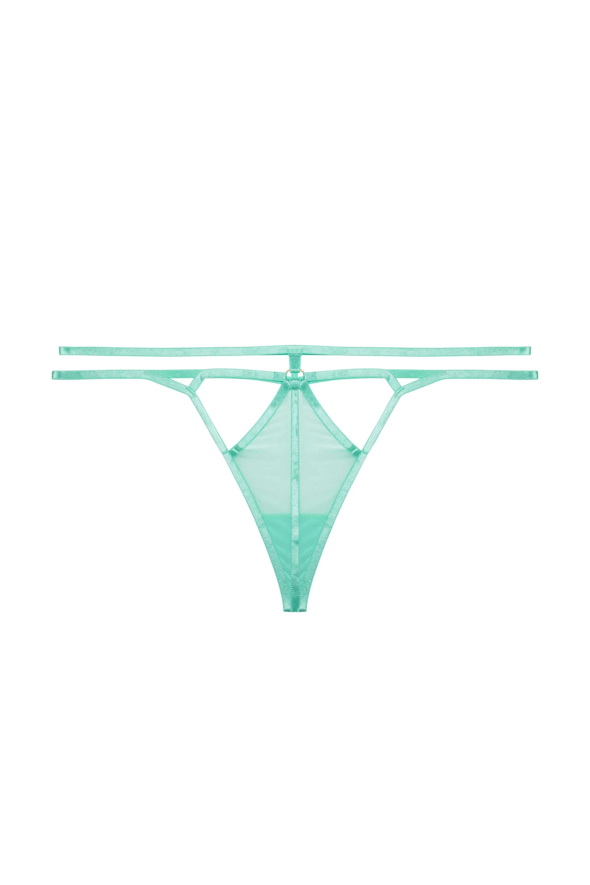 Penny Neon Green Strappy Mesh Thong - Image 5
